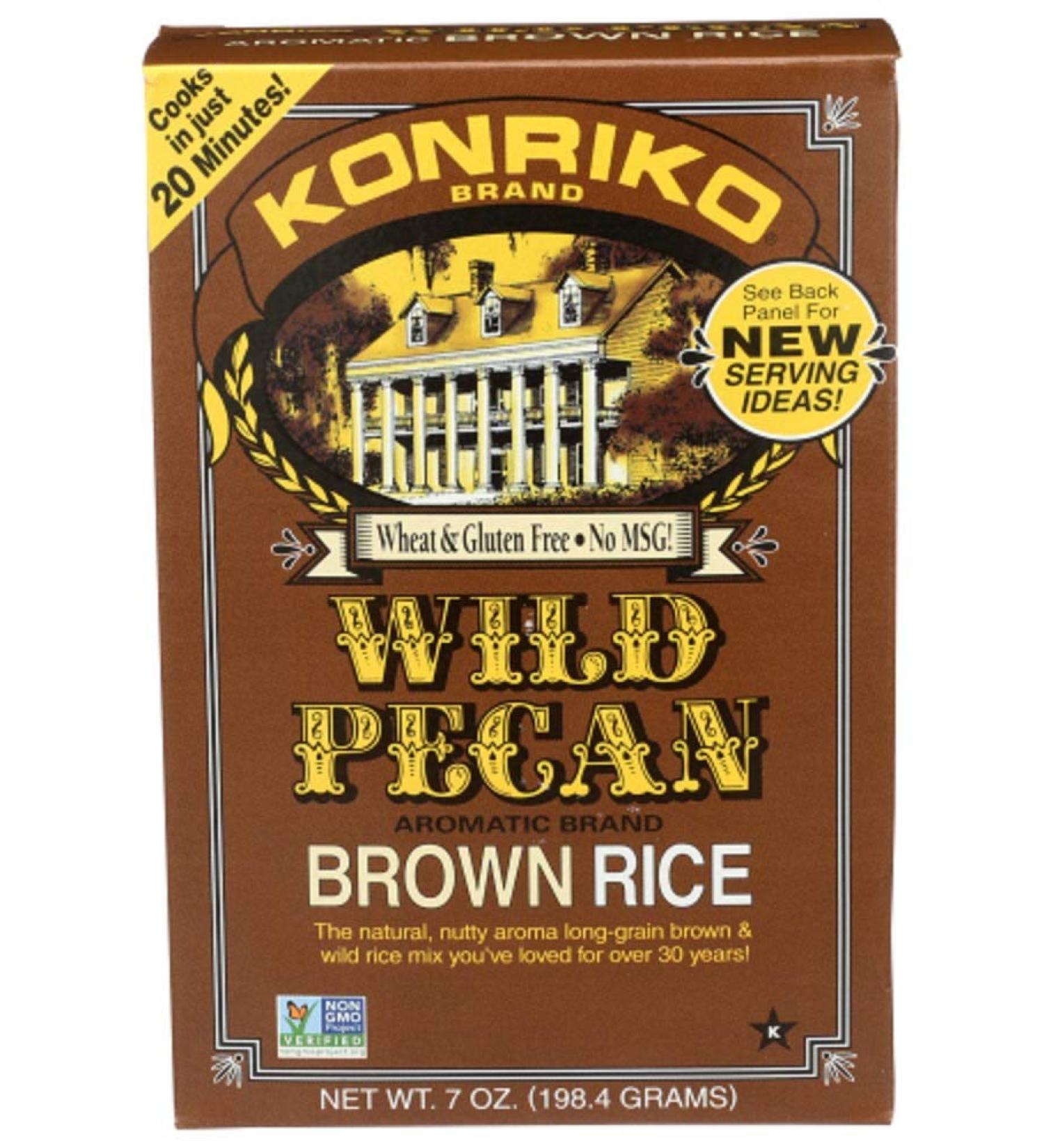 Konriko Wild Pecan Rice 7.0 Oz(Pack of 6)