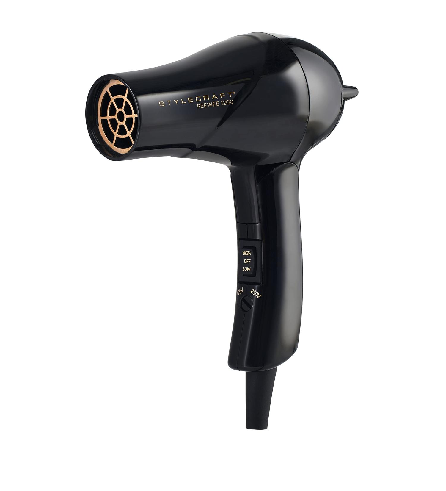 Buy StyleCraft Peewee Dryer Tri-Plex Fusion - Lightweight & Portable Hair Dryer with Attachments - Perfect for Silky Hair & Travel - Buy Online on GoSupps.com