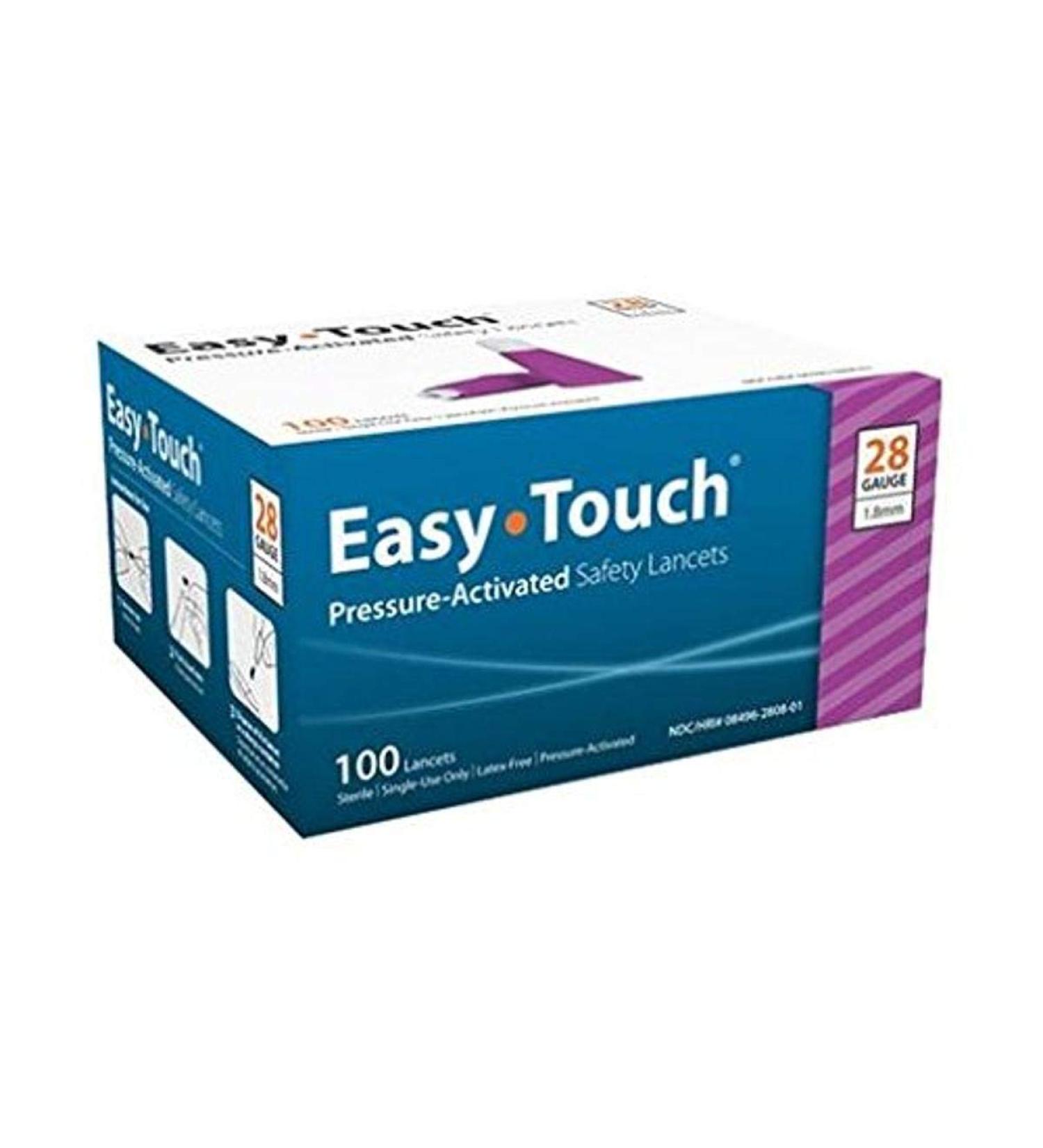 Easy Touch Pressure Activated Safety Lancets - 28g 100 Lancet - B00HRLCDPU