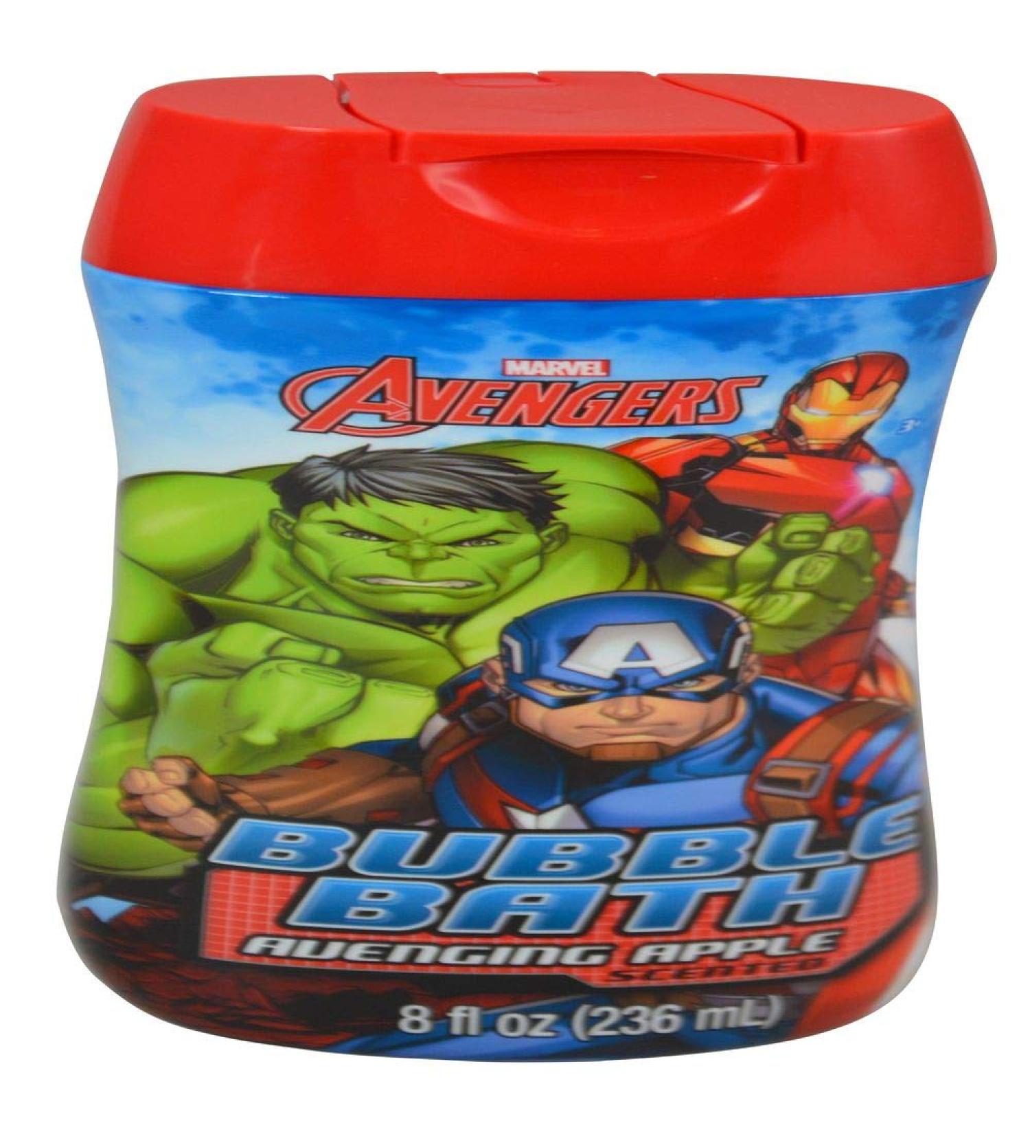 Marvel Avengers Bubble Bath in Shaped  8 Oz. Avenging Apple Scented Hand Soap Body Wash Hair Shampoo Ideal Party Favors Gift Basket Bag Filler For Toddlers Kids Children Shower Gels Health & Household