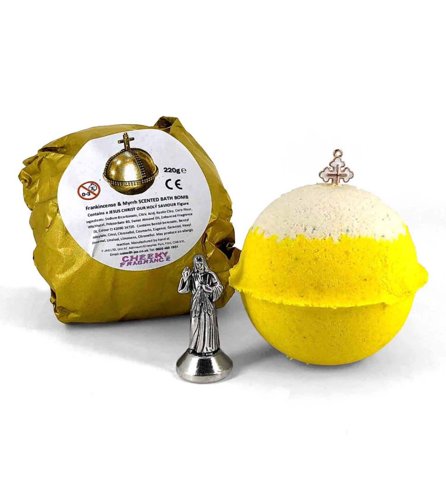 Jesus Christ "Holy Hand Grenade" Hidden Statue Frankincense & Myrrh Bath Bomb 220g - Buy Online on GoSupps.com