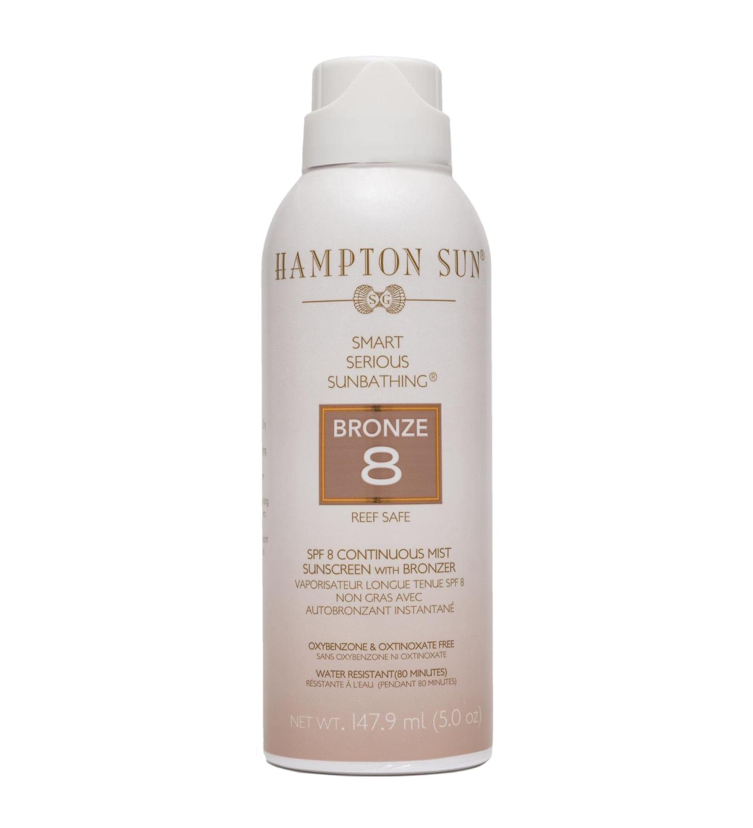 Hampton Sun SPF 8 Bronze Continuous Mist Sunscreen - 5 oz - Buy Online on GoSupps.com