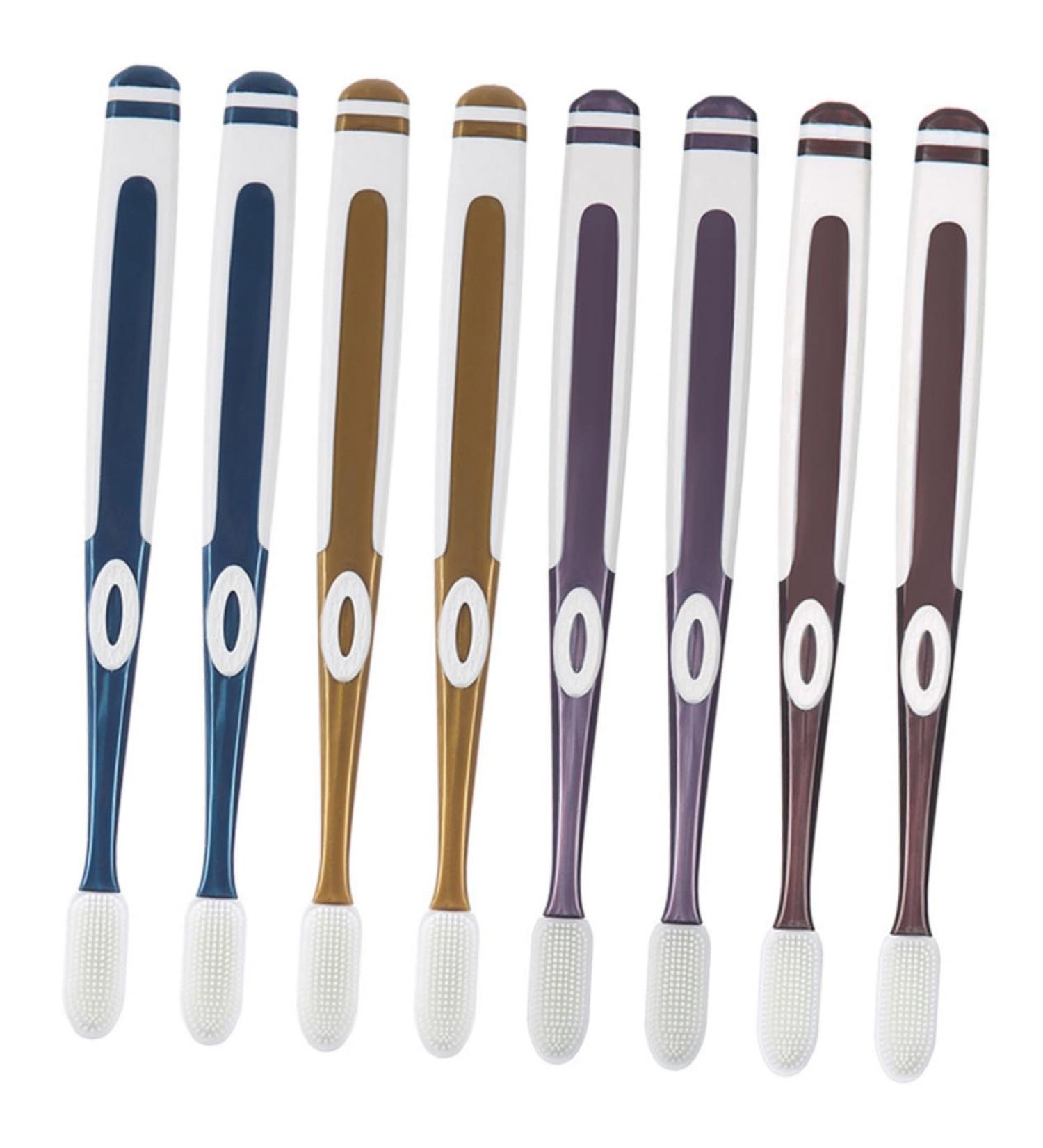 Angoily 8-Pack Nano Toothbrush for Thorough Cleaning - Travel & Camping Accessories with TPU Replacement Heads in Assorted Colors - Buy Online on GoSupps.com