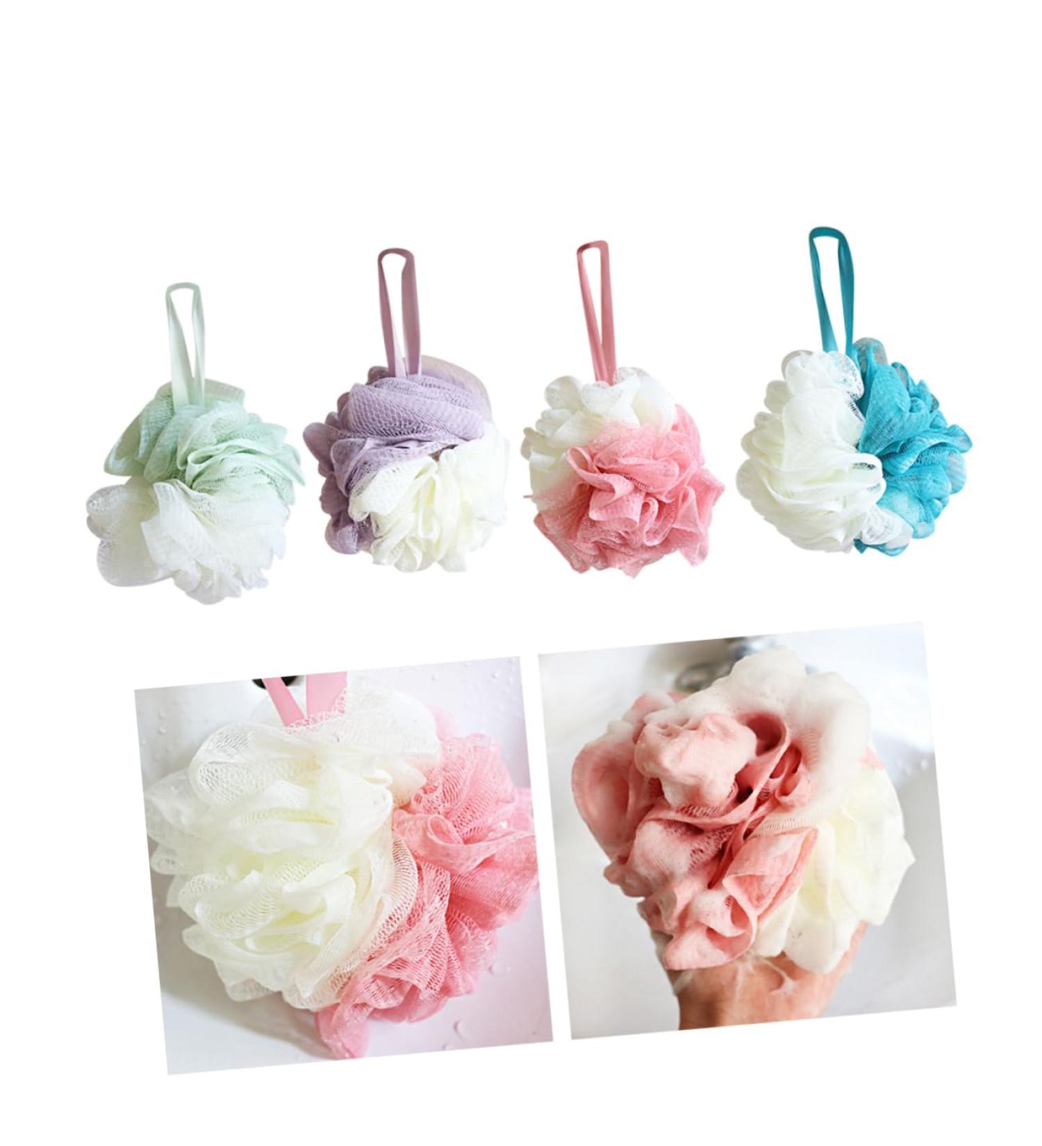 Buy Shower Ball Mesh Sponge Bath Pouf - Soft & Durable Bath Accessory for a Relaxing Clean - Buy Online on GoSupps.com