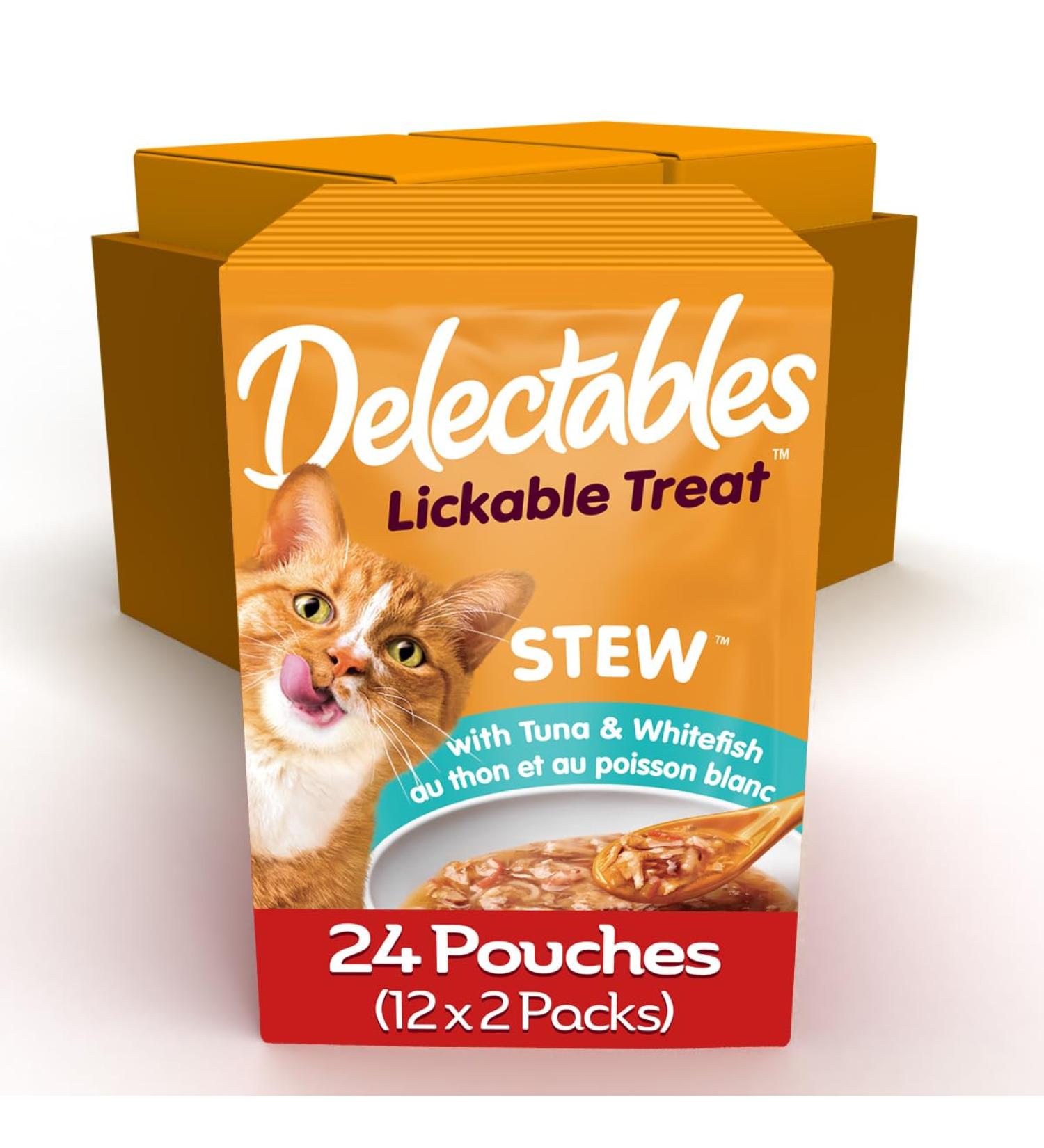 Hartz Delectables Stew Lickable Wet Cat Treats Tuna & Whitefish 24 Pack