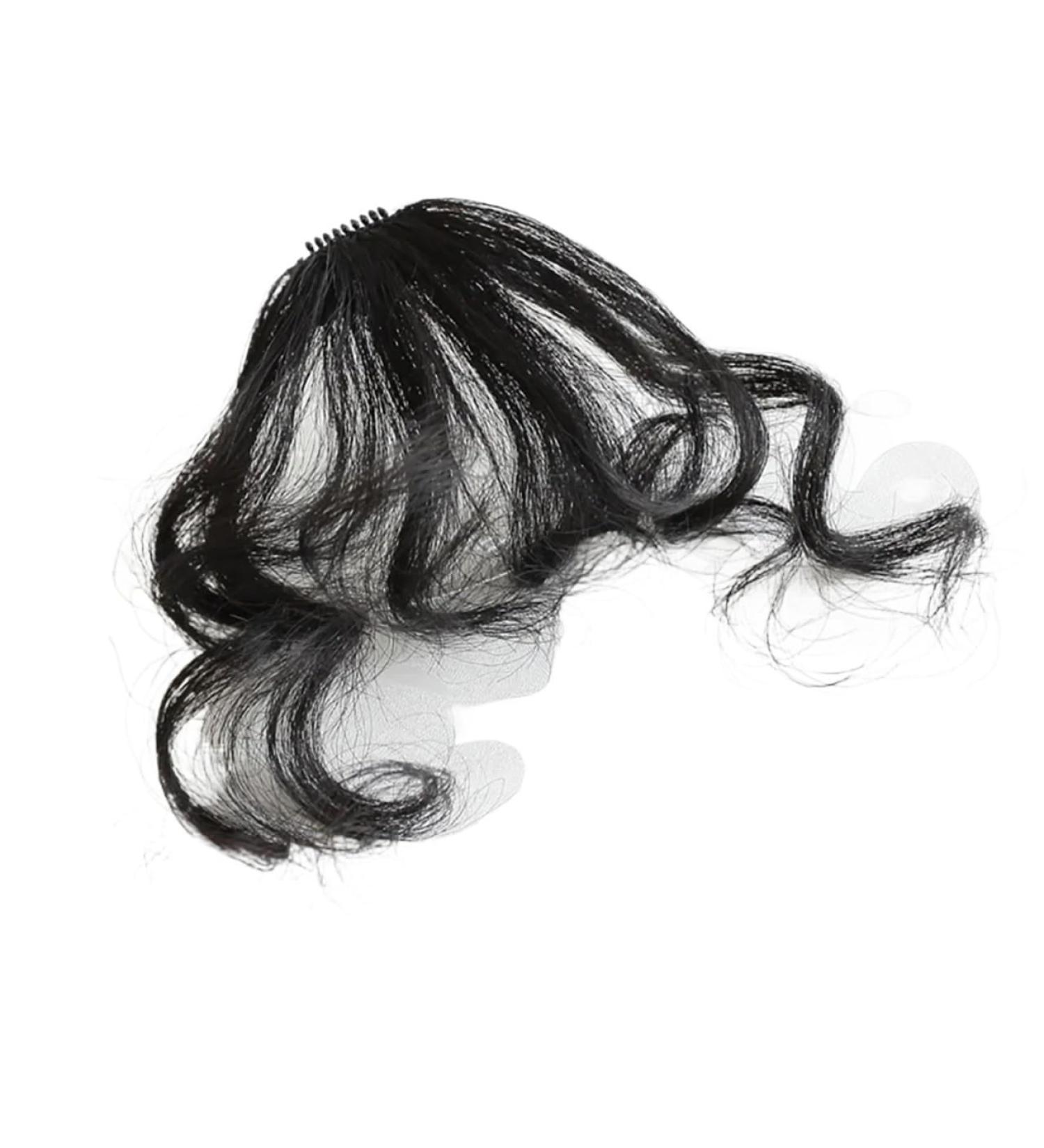 Bangs Curly Hair Bangs Clip Natural Style Black Dark Brown Light Brown Synthetic Heat-Resistant Fiber Suitable for Women for Women Curved Bangs for Daily Wear (Color : 1B/30HL) - Buy Online on GoSupps.com