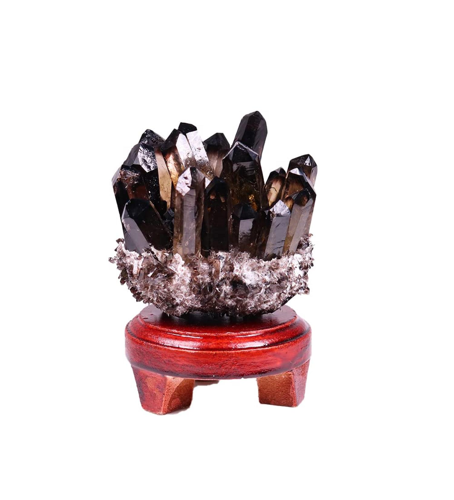 Natural Smokey Quartz Tea Crystal Cluster Stones Crystal Point Specimen Home Decoration Raw Crystals ningxiao (Color : Smokey Quartz Size : 400-500g) 400-500g Smokey Quartz - Buy Online on GoSupps.com