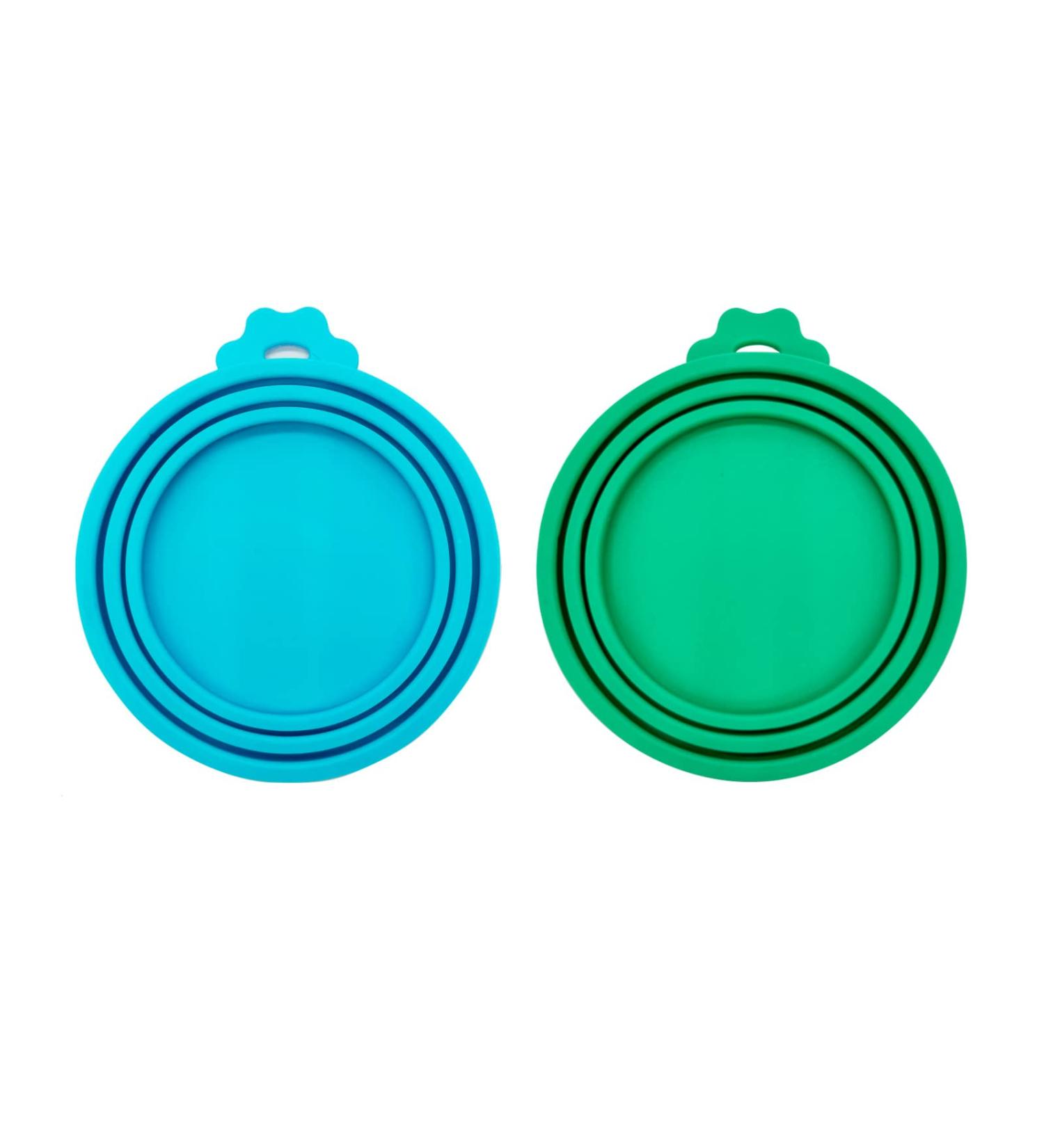 Peslogy 2pcs Universal Silicone Tin Can Lids Pet Food Can Cover Can Lids Pet Dog Cat Food Storage Can Tin Covers Lid Top 1 Fit 3 Standard Size (Blue and Green) - Buy Online on GoSupps.com