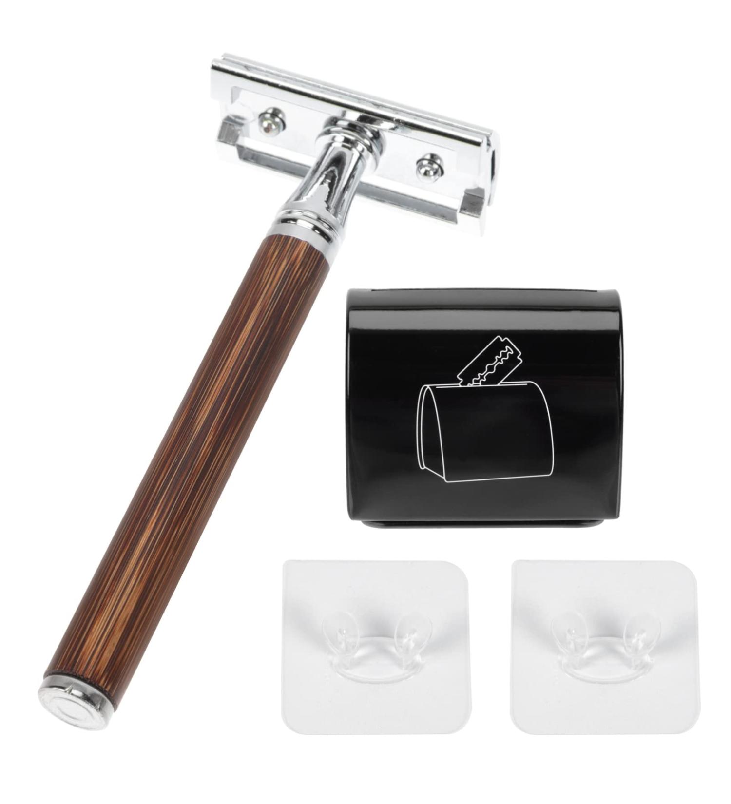 Buy Lurrose Double-Sided Safety Razor Set - Eco-Friendly Bamboo Handle for Men & Women | Foldable & Stylish Shaving Solution - Buy Online on GoSupps.com