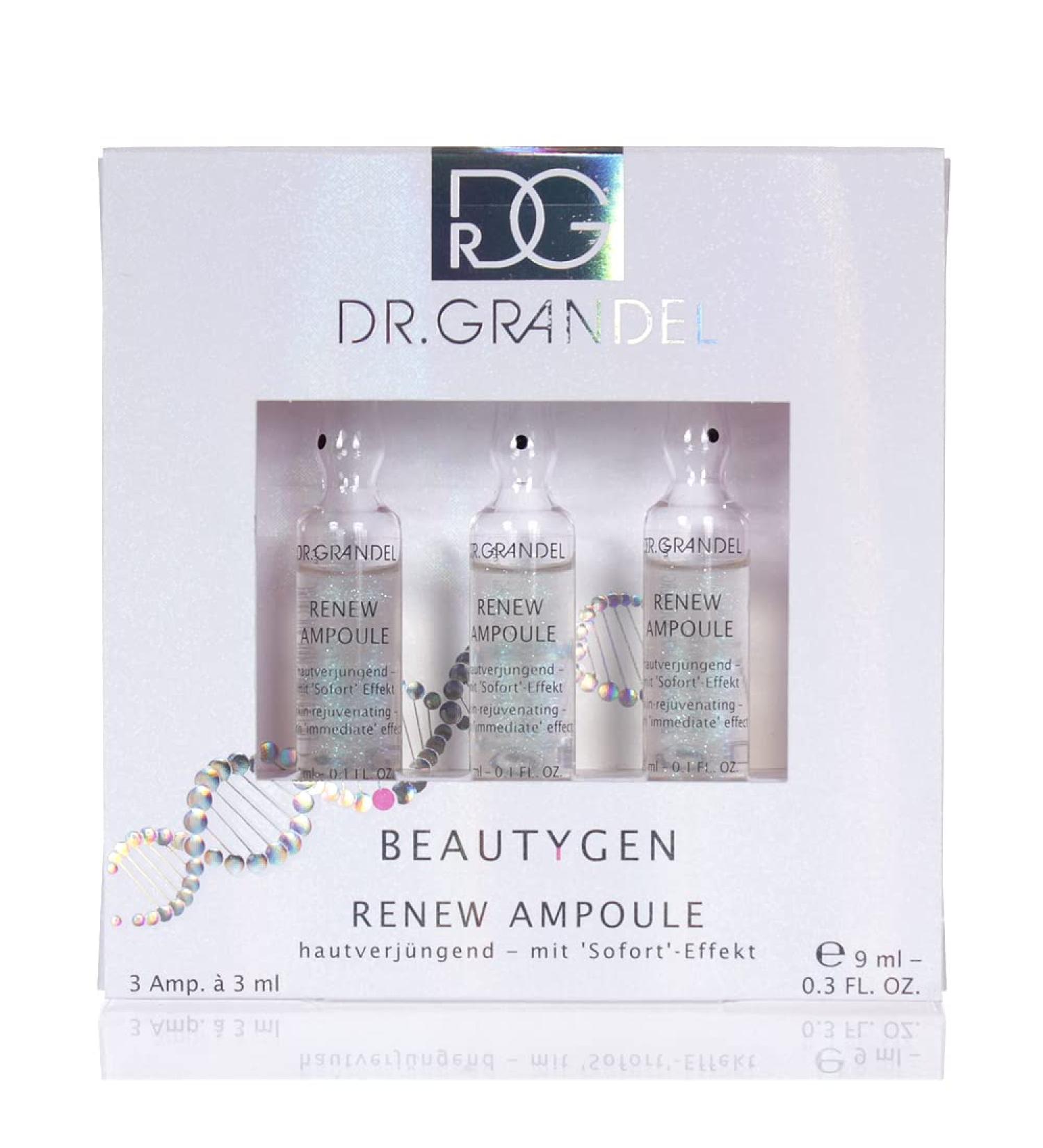 Dr. Grandel Beauty-gen Renew Ampoule 3x3 Ml. Slows the Aging Process. Conceals Wrinkles and Irregularitie. Leaves the Skin Shine in New Splendor