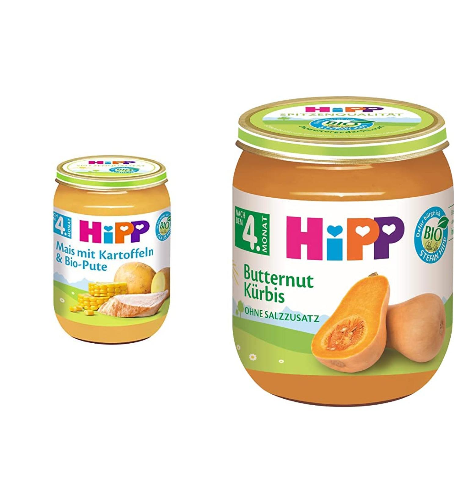 Buy Hipp Organic Baby Food Pack of 6 - Corn with Mashed Potatoes & Butternut Squash Puree | International Shipping - Buy Online on GoSupps.com