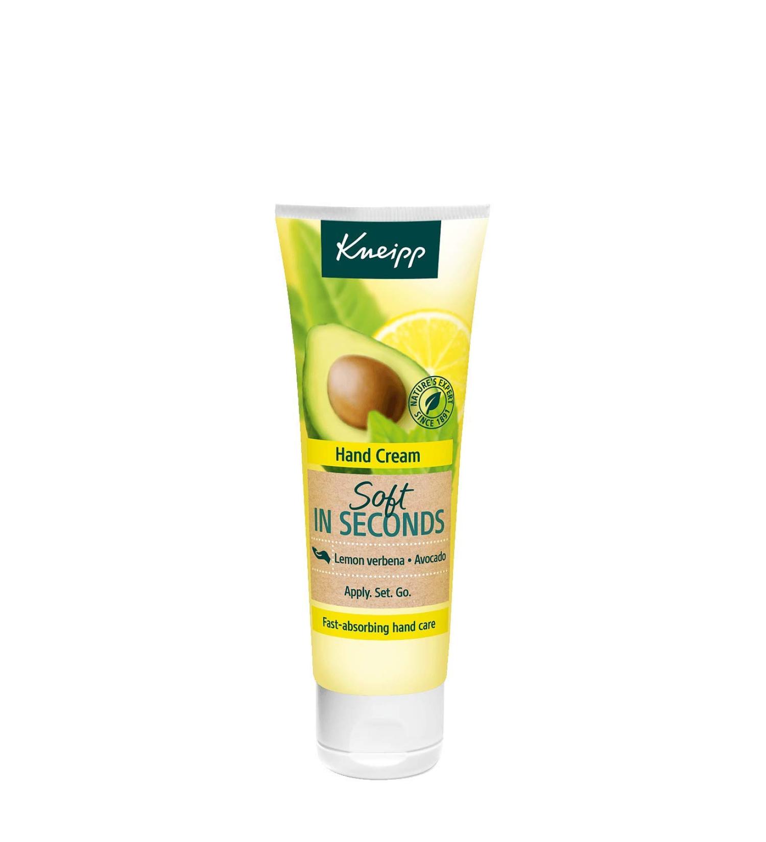 Kneipp Hand Cream - Soft in Seconds | Aquamarine Extract Jojoba & Verbena Oil | 75ml - Nourish & Hydrate Your Hands - Buy Online on GoSupps.com