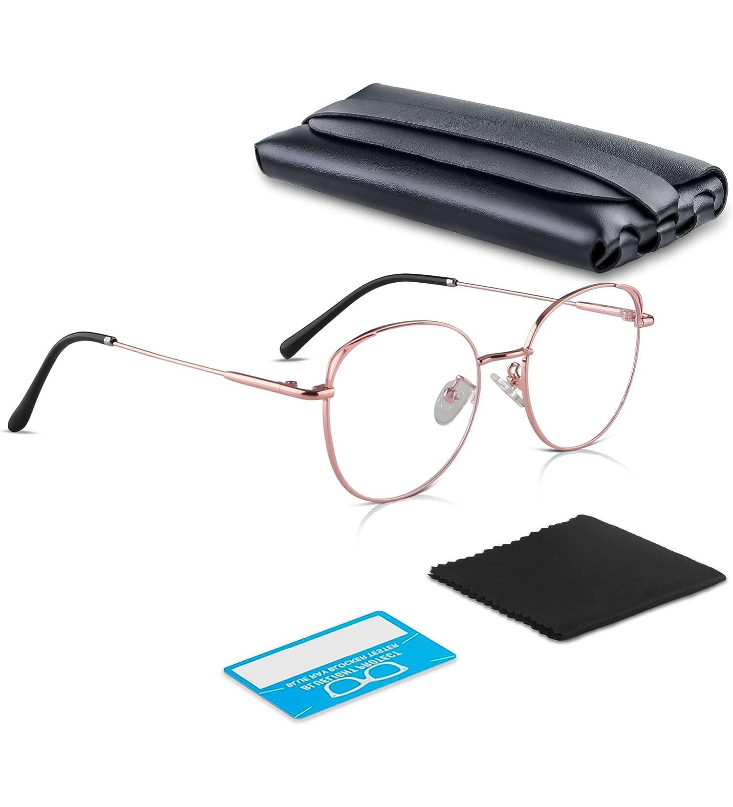 COOLOO Blue Light Blocking Glasses for Women Men - Anti Glare Gaming Glasses 04- Rose Gold - Buy Online on GoSupps.com