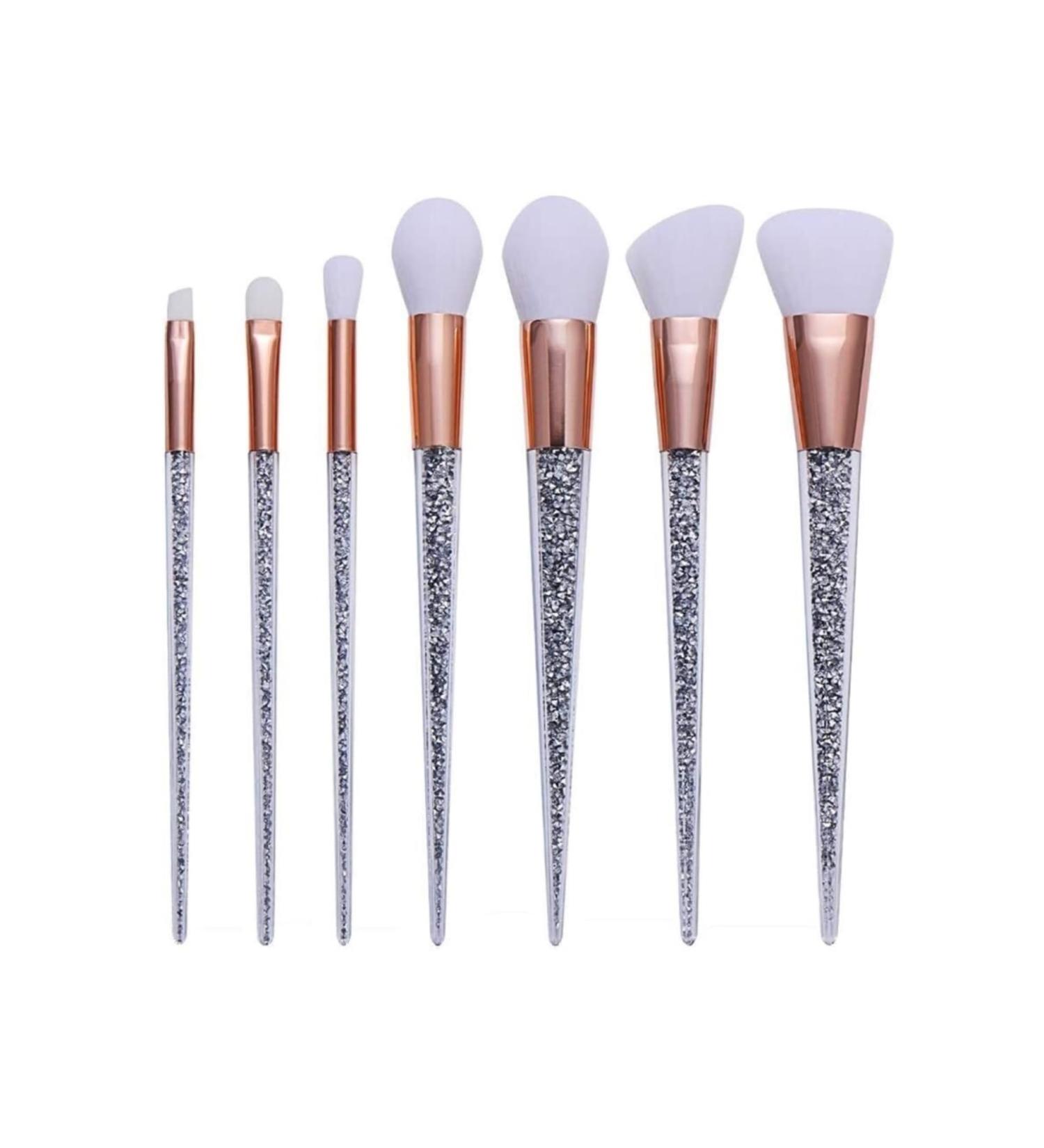 10-Piece Crystal Handle Makeup Brush Set - Face Foundation Blush & Concealer - International Shipping Available - Buy Online on GoSupps.com