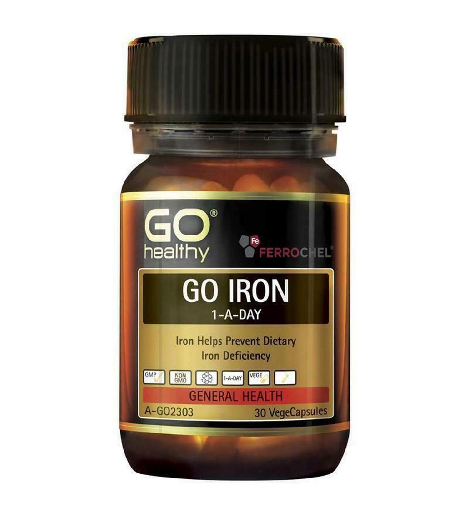 GO Healthy Go Iron 1 A Day 30 Vege Capsules