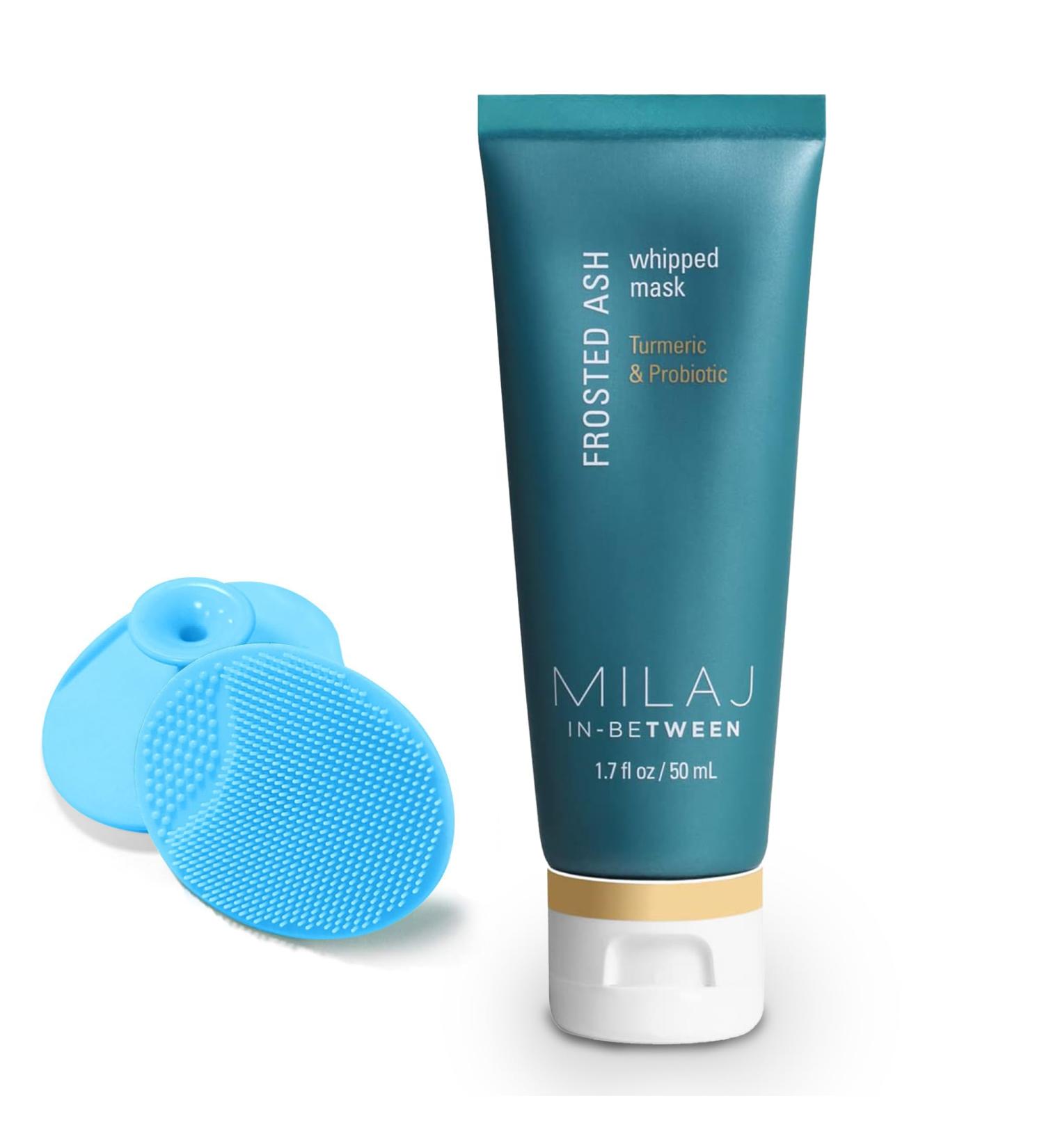MILAJ Frosted Ash Probiotic & Turmeric Face Mask | Whipped Moisturizing & Deep Pore Cleanser for Kids 5-15 | Clean Skincare with Soft Silicone Scrub - Buy Online on GoSupps.com