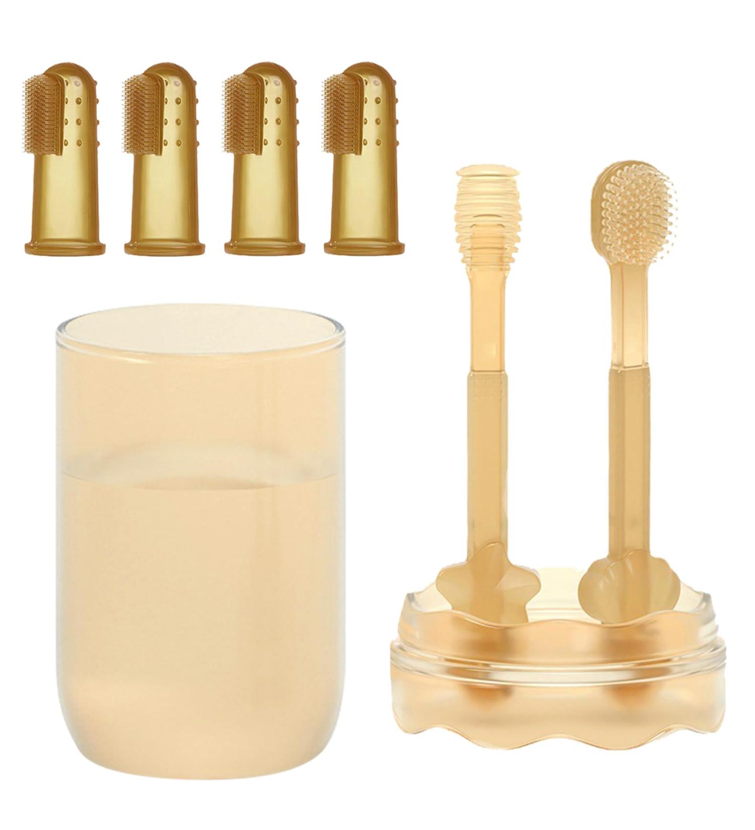 Tyxhxtf 6-Piece Baby Toothbrush Set | Soft Silicone Finger Toothbrush for Children 0-2 Years | Gentle Manual Toothbrush for Gum Massage - Buy Online on GoSupps.com