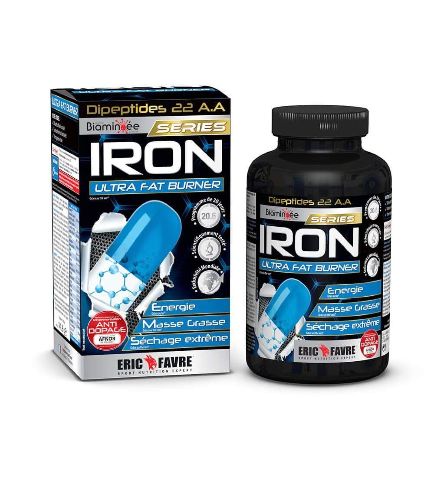 IRON ULTRA FAT BURNER E.A.A Liquid Grease Burner - Powerful and Effective Biaminoe Complex Glavanoid - Slimming Women and Men - French Laboratory Eric Favre - Buy Online on GoSupps.com