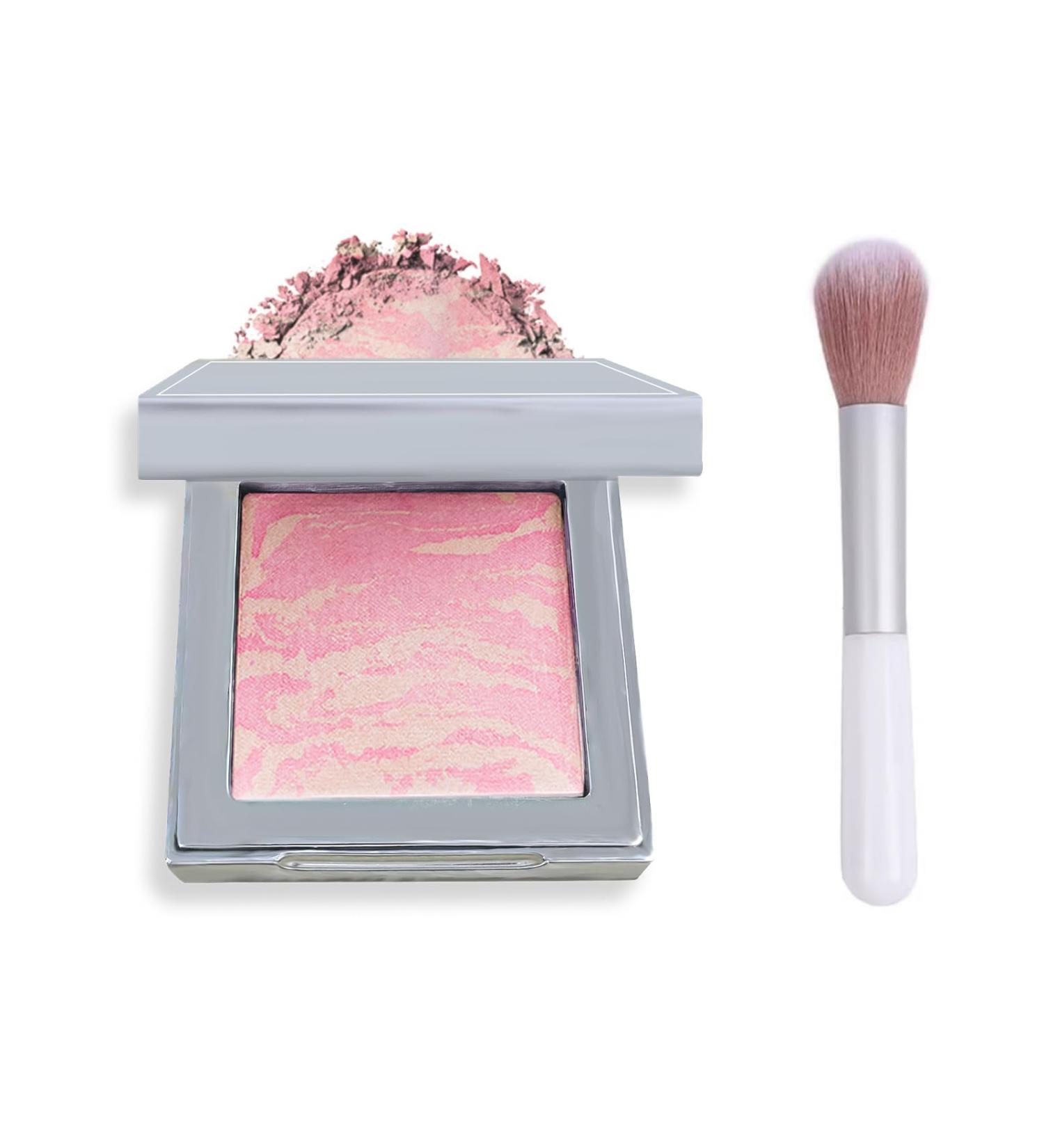 Buy Natural Face Blush Foundation #03 - Brightening & Moisturizing Glittering Powder | International Shipping Available - Buy Online on GoSupps.com