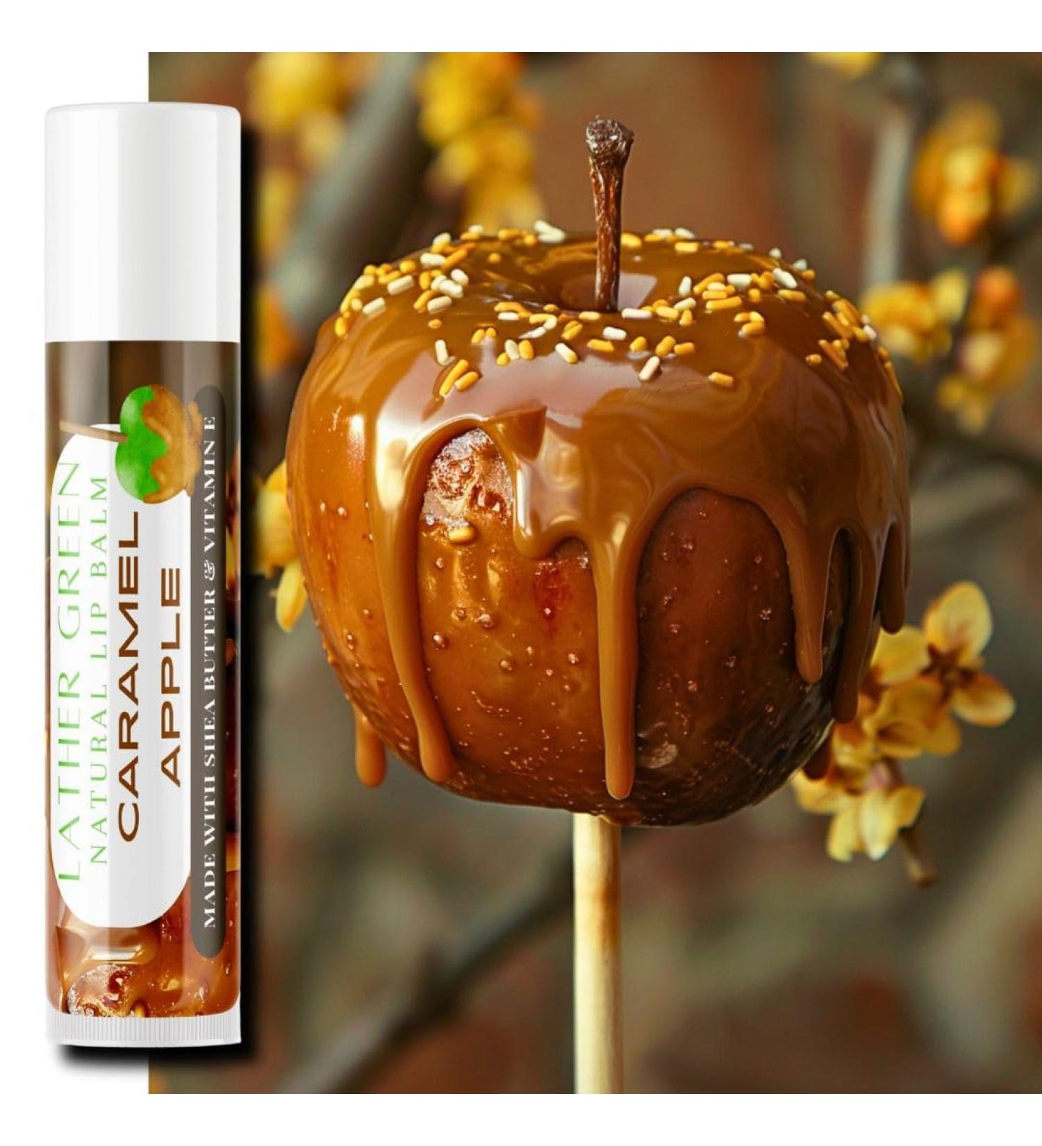Caramel Apple Natural Lip Balm Moisturizing Lip Care Stick with Shea Butter & Vitamin E Plant-Based Tint-Free Lip Balm Suitable for All Ages - Pack of 3 Caramel Apple 1 Count (Pack of 3) - Buy Online on GoSupps.com