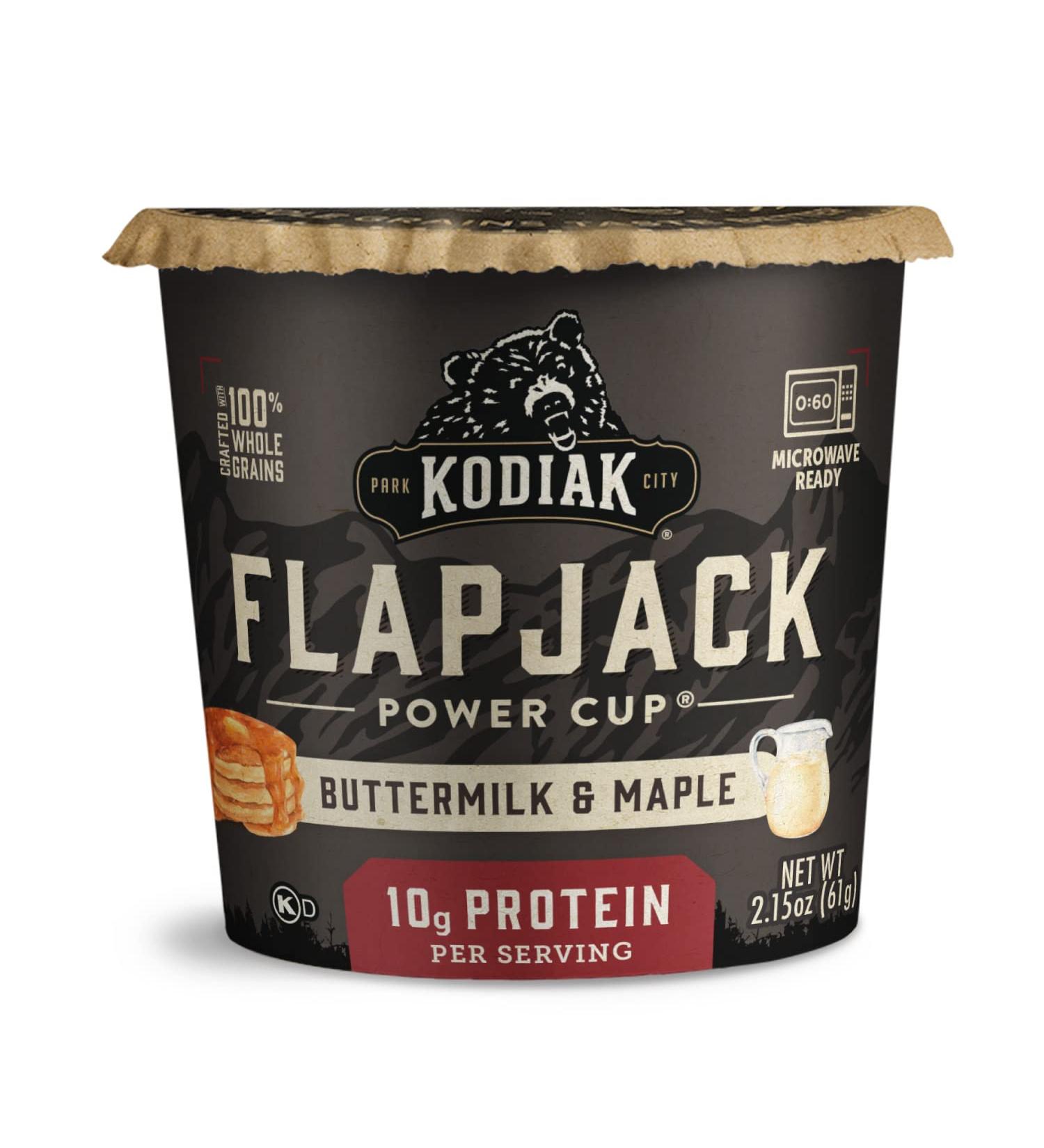 Kodiak Cakes Protein Pancake Cups - Buttermilk & Maple, Just Add Water, 12-Pack - Buy Online on GoSupps.com