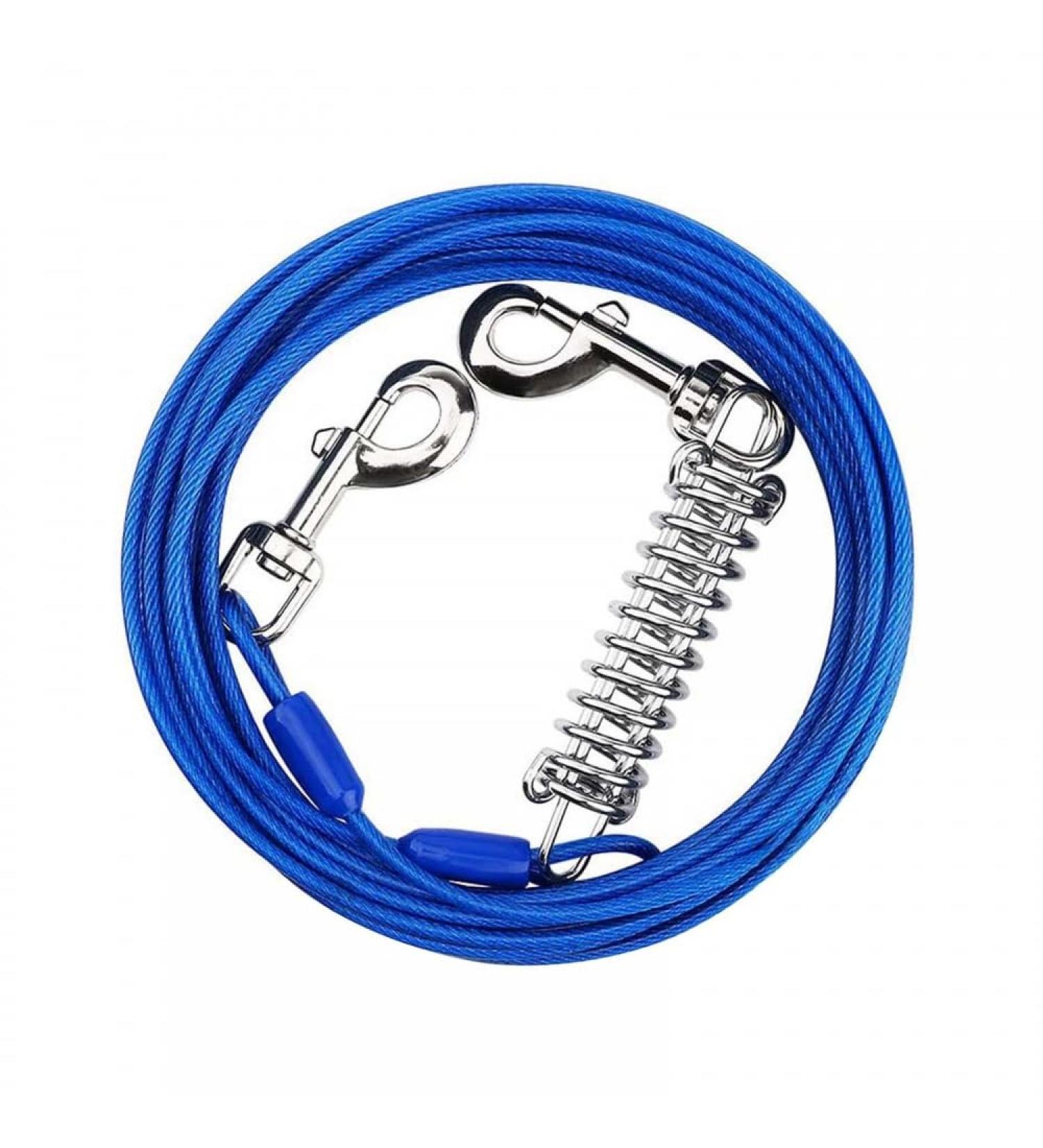 Buy Hofleine 3m/5m Dog Leash - Shock-Damping Cable Leash for Medium & Large Dogs | Ideal for Camping Garden Running & Park - Free Blue Color - Buy Online on GoSupps.com