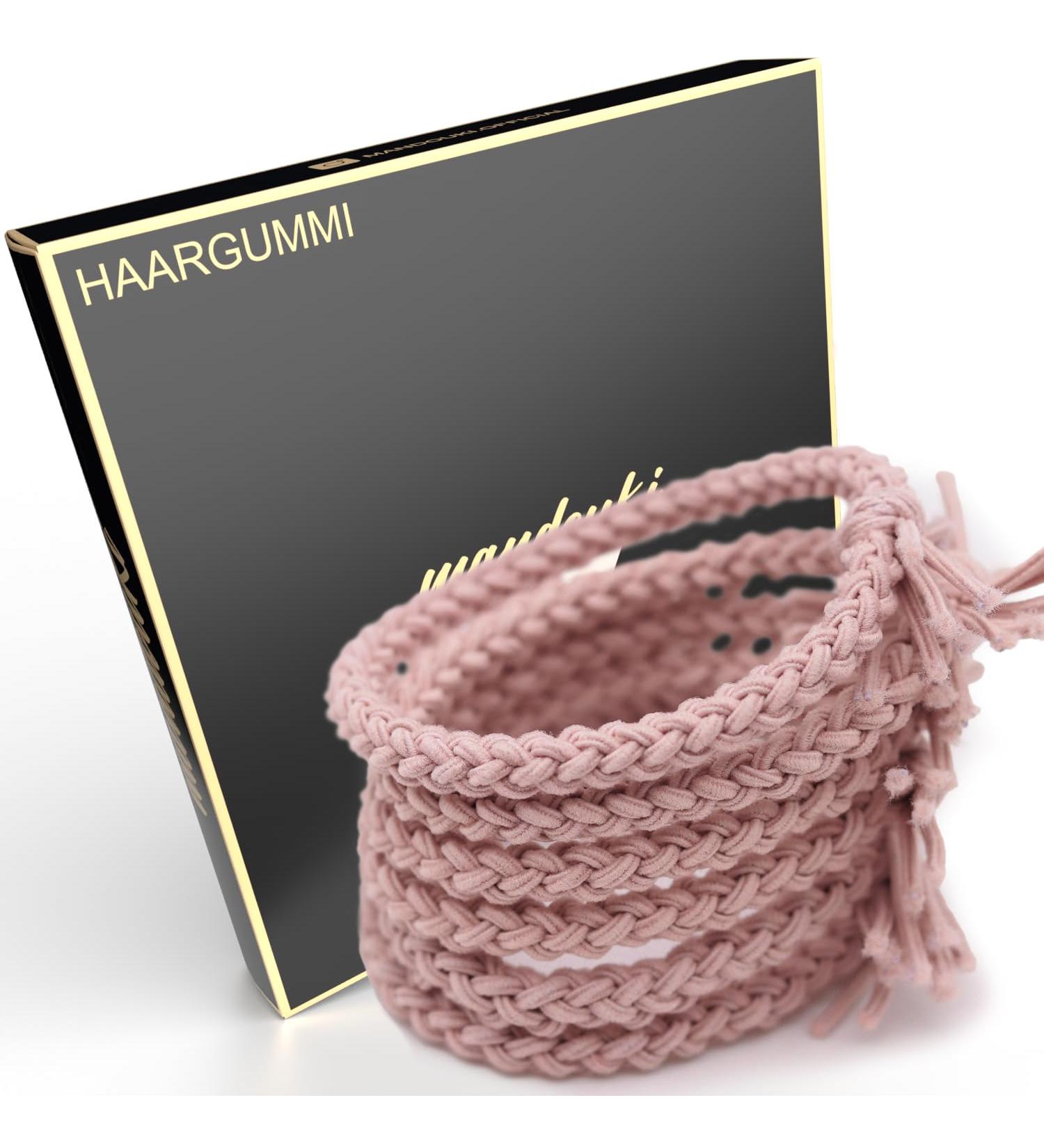 Mandouki Hair Tie (6 Pieces) - Elegant Pastel Red Braided Hair Ties for Women & Girls | Ultimate Durability & Support - Buy Online on GoSupps.com