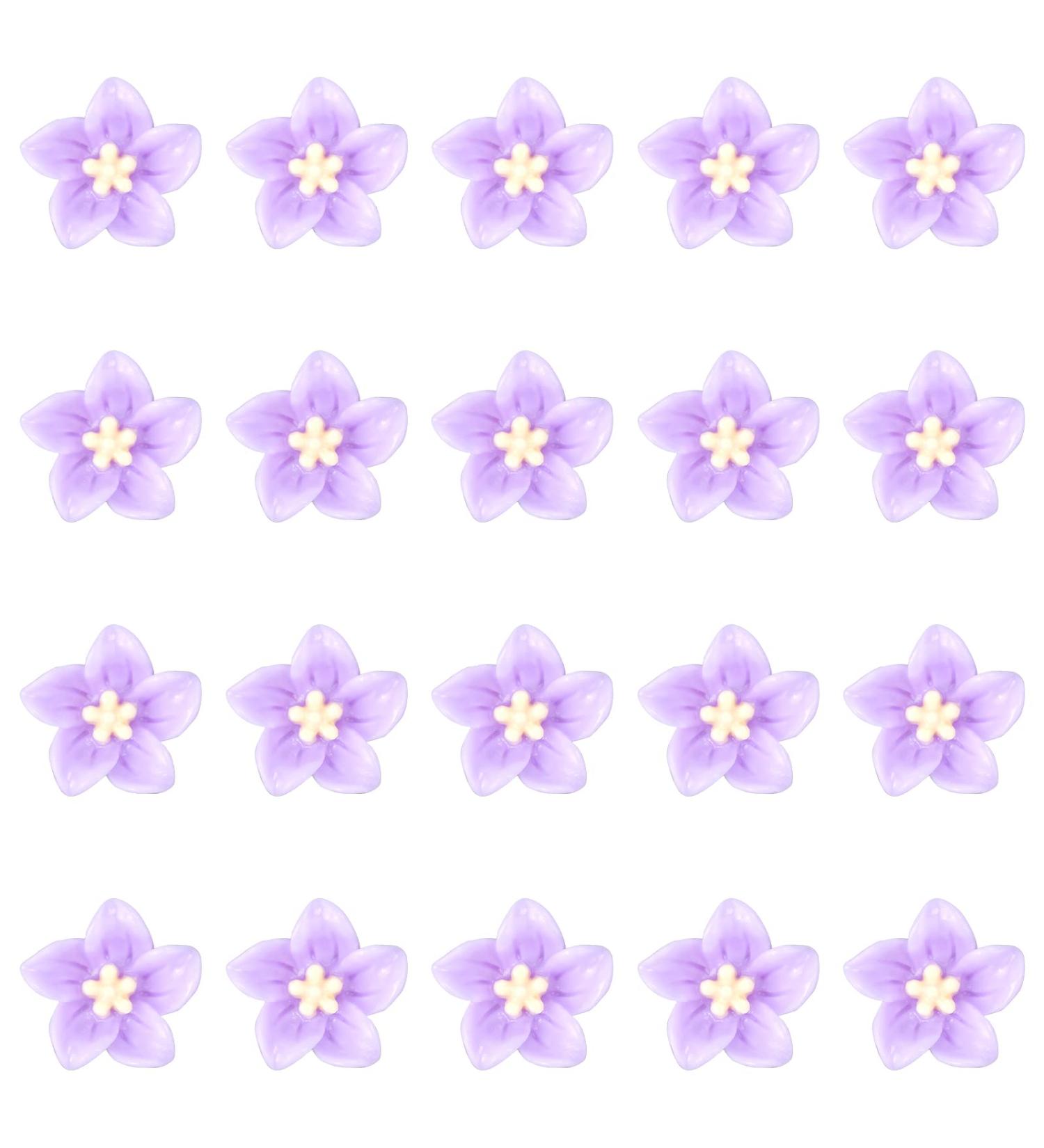 Wecoe 20 Pcs Small Flower Hair Clips - Cute Decorative Mini Claw Clips for Girls - Purple Lily Hair Accessories for Kids & Women - Buy Online on GoSupps.com