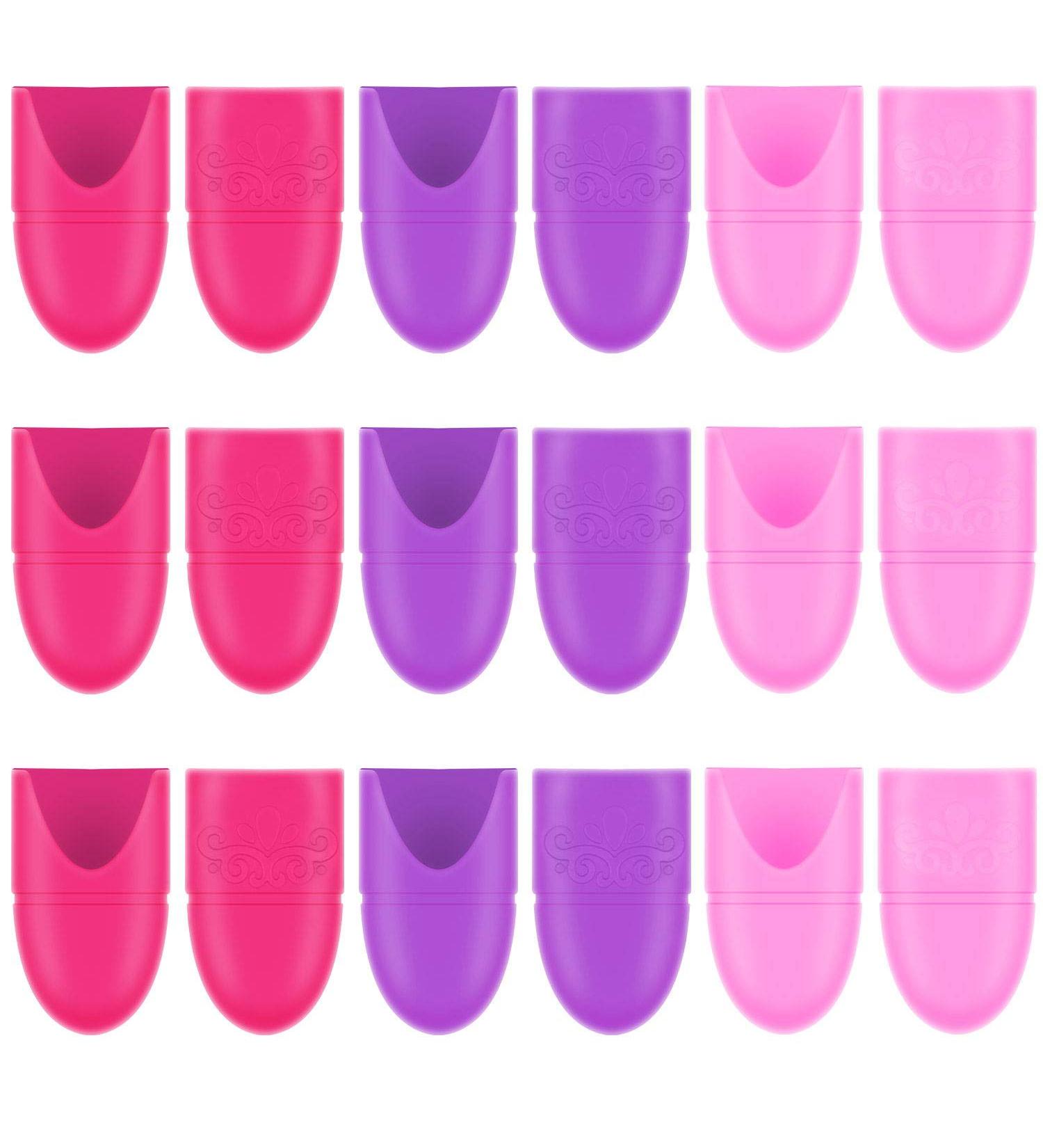 Boao 30 Pieces Wearable Nail Caps - Silicone Gel Fingernail Polish Remover Wraps - Reusable Soak Off Caps in Purple Rosy & Pink | DIY Nail Supplies | International Shipping - Buy Online on GoSupps.com
