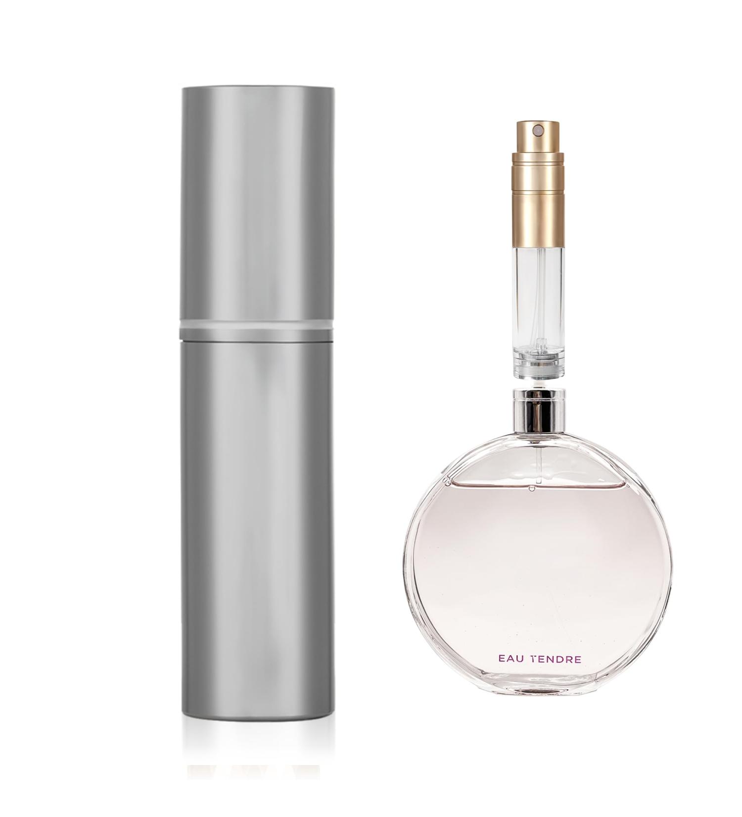 AC00SI Perfume Atomiser - 5ml Silver Refillable Bottle | Portable & Leak-proof Travel Perfume for Women & Men | Ideal Gift - Buy Online on GoSupps.com