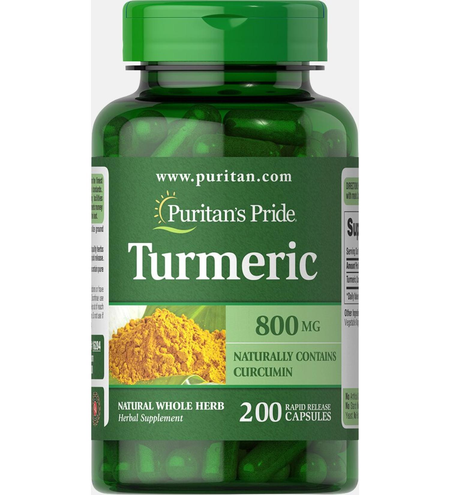 Puritan's Pride Turmeric 800 mg-200 Capsules