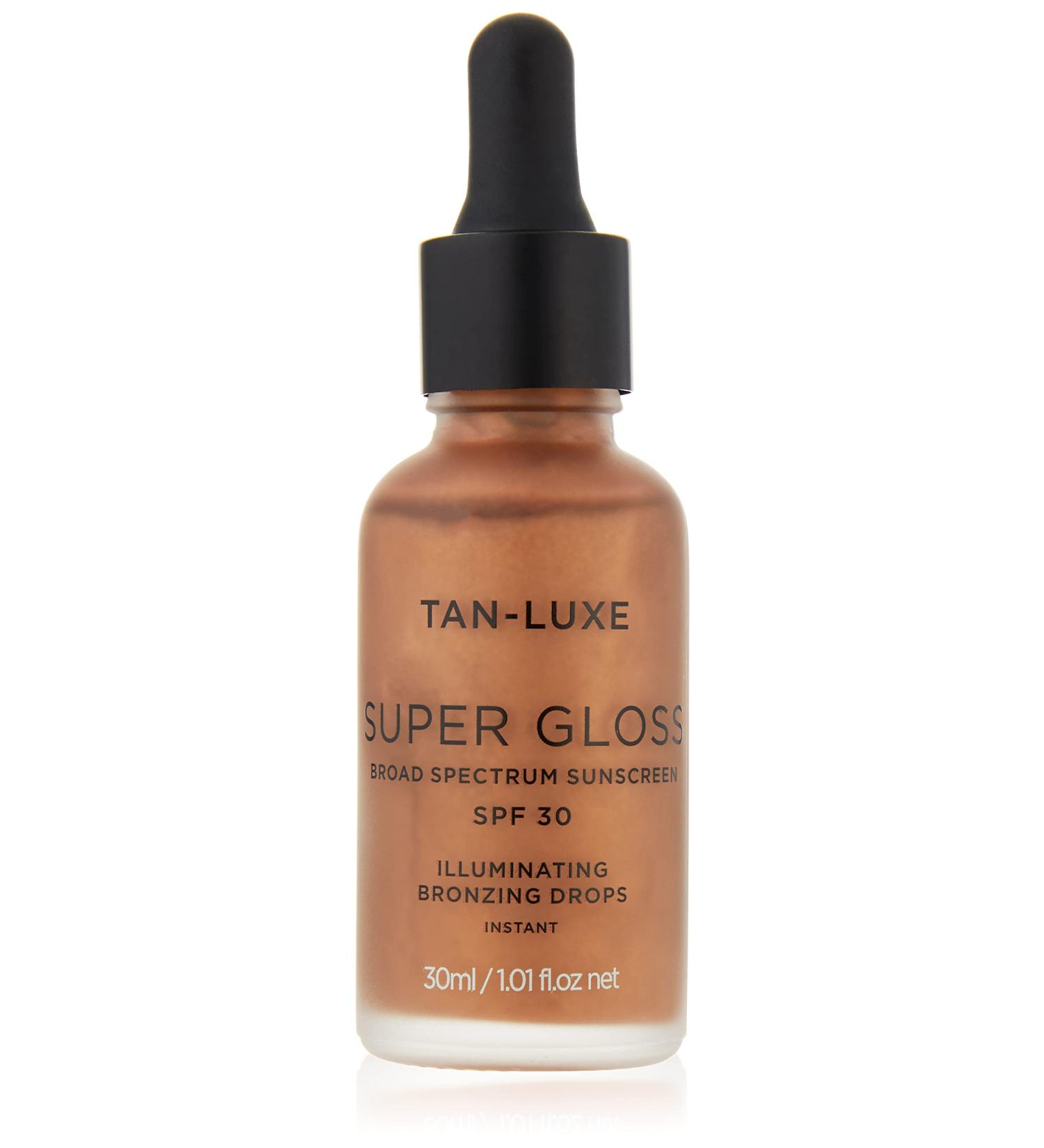 TAN-LUXE Super Gloss SPF 30 Illuminating Bronzing Drops 30ml - Cruvelty & Toxin Free - Buy Online on GoSupps.com