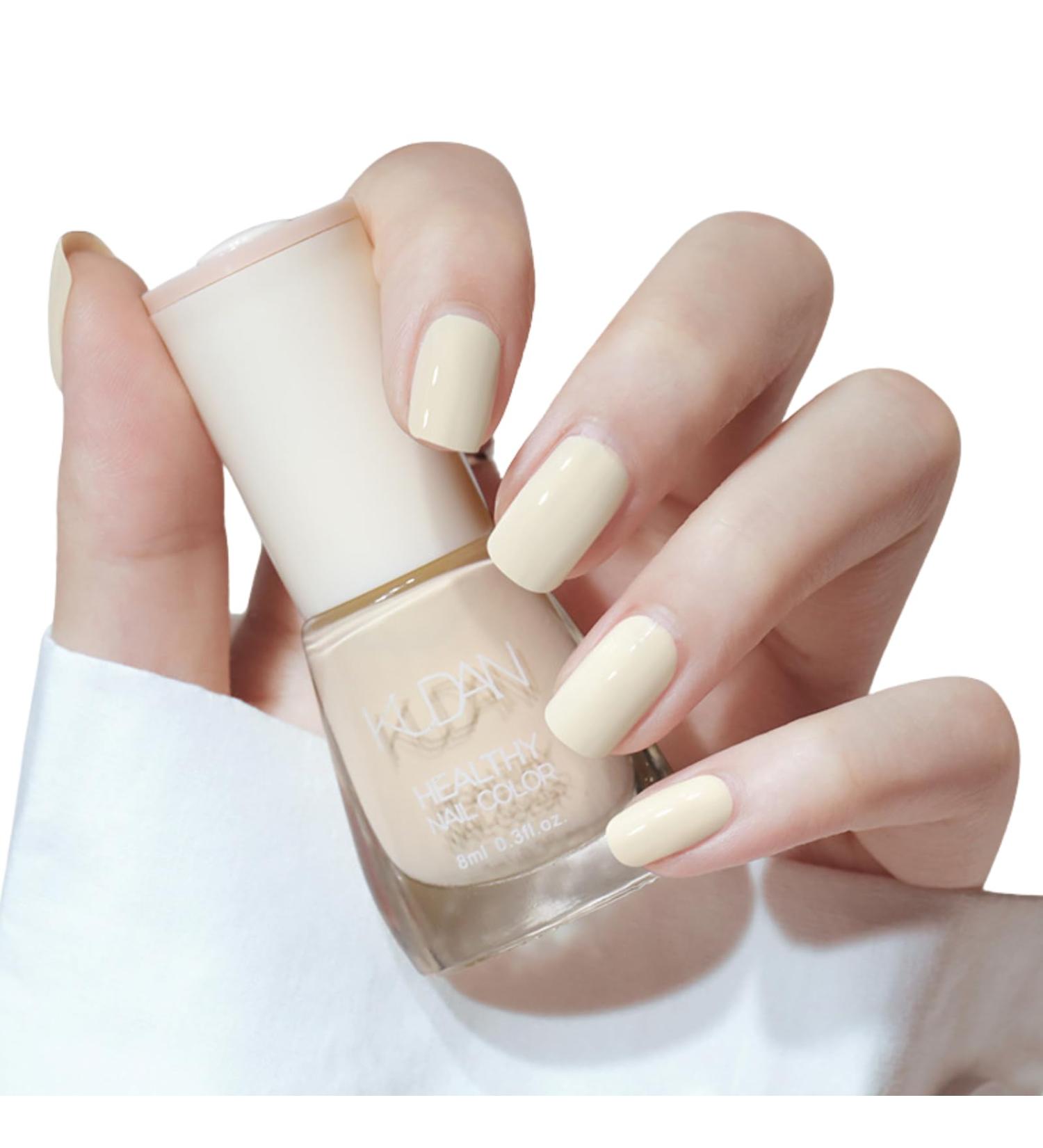 TBeautfave Creamy White Nail Varnish Quick Dry & Long Lasting Nail Varnish Pastel Nail Polish Non-Toxic Water Based Formula Natural Nail Polish for DIY Nail Art No Need Cure CreamyWhite - Buy Online on GoSupps.com