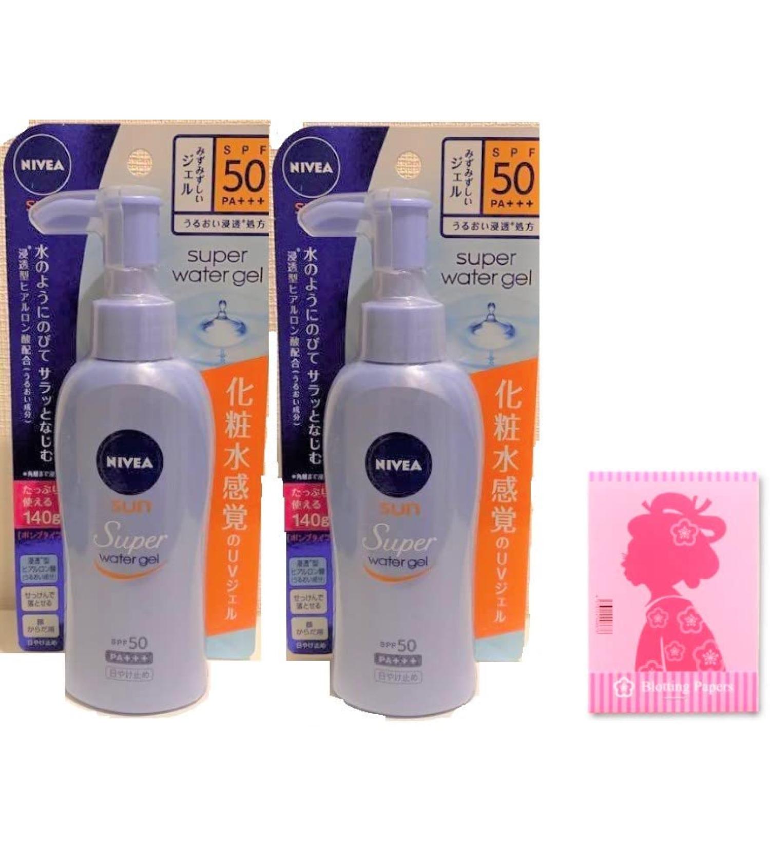 Japanese sunscreen uv Sun Protect Water Gel SPF 50/PA+++(2pack)including boiling paper