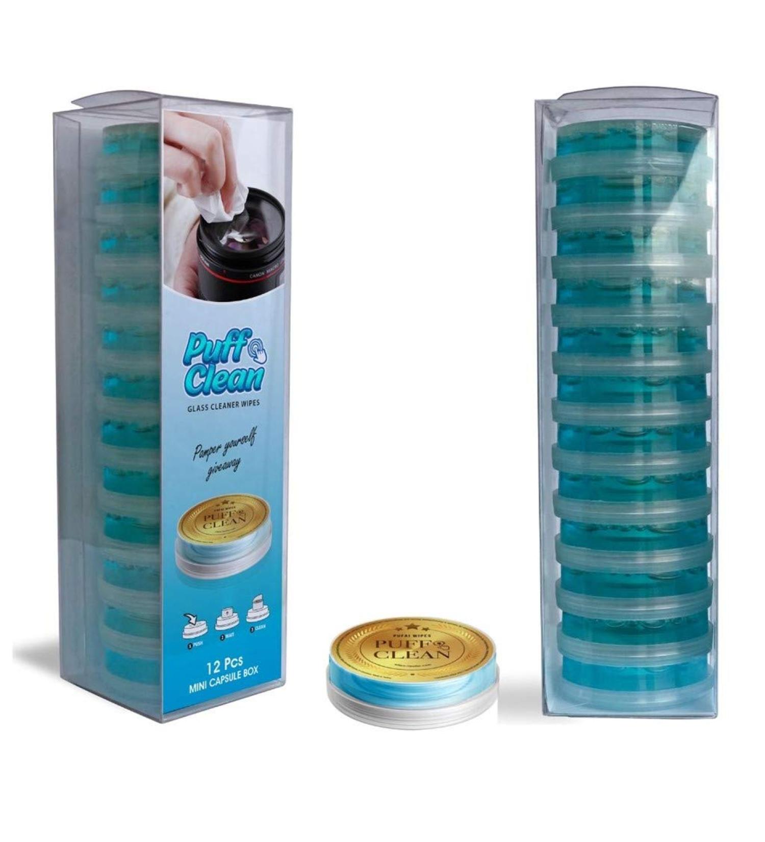 Pufai Puff Clean Glass Cleaning Wipes To Clean Hand Mirror Windows12 Capsules - Buy Online on GoSupps.com
