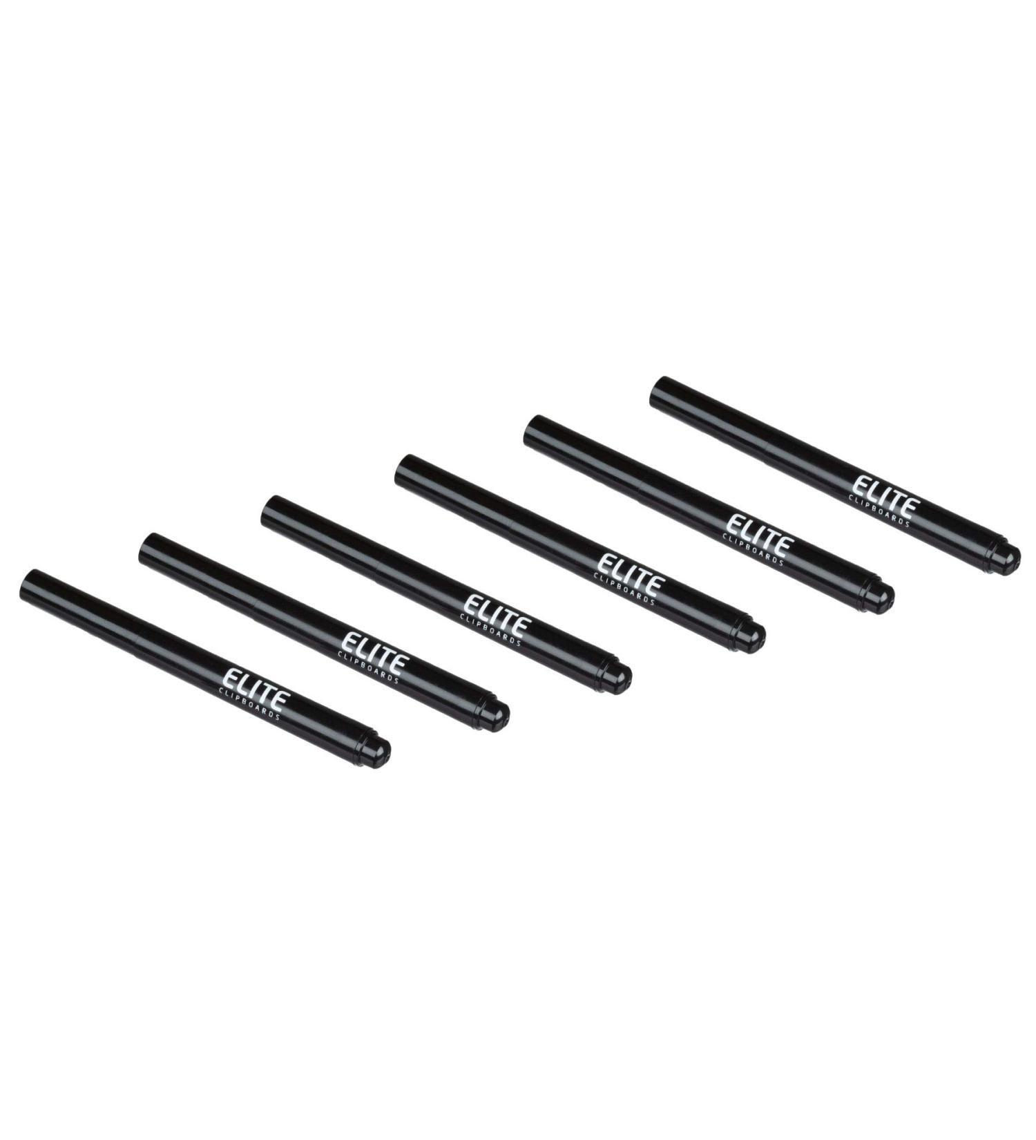 Elite Clipboards Dry Erase Coaches Clipboard 6-Pack Additional Markers