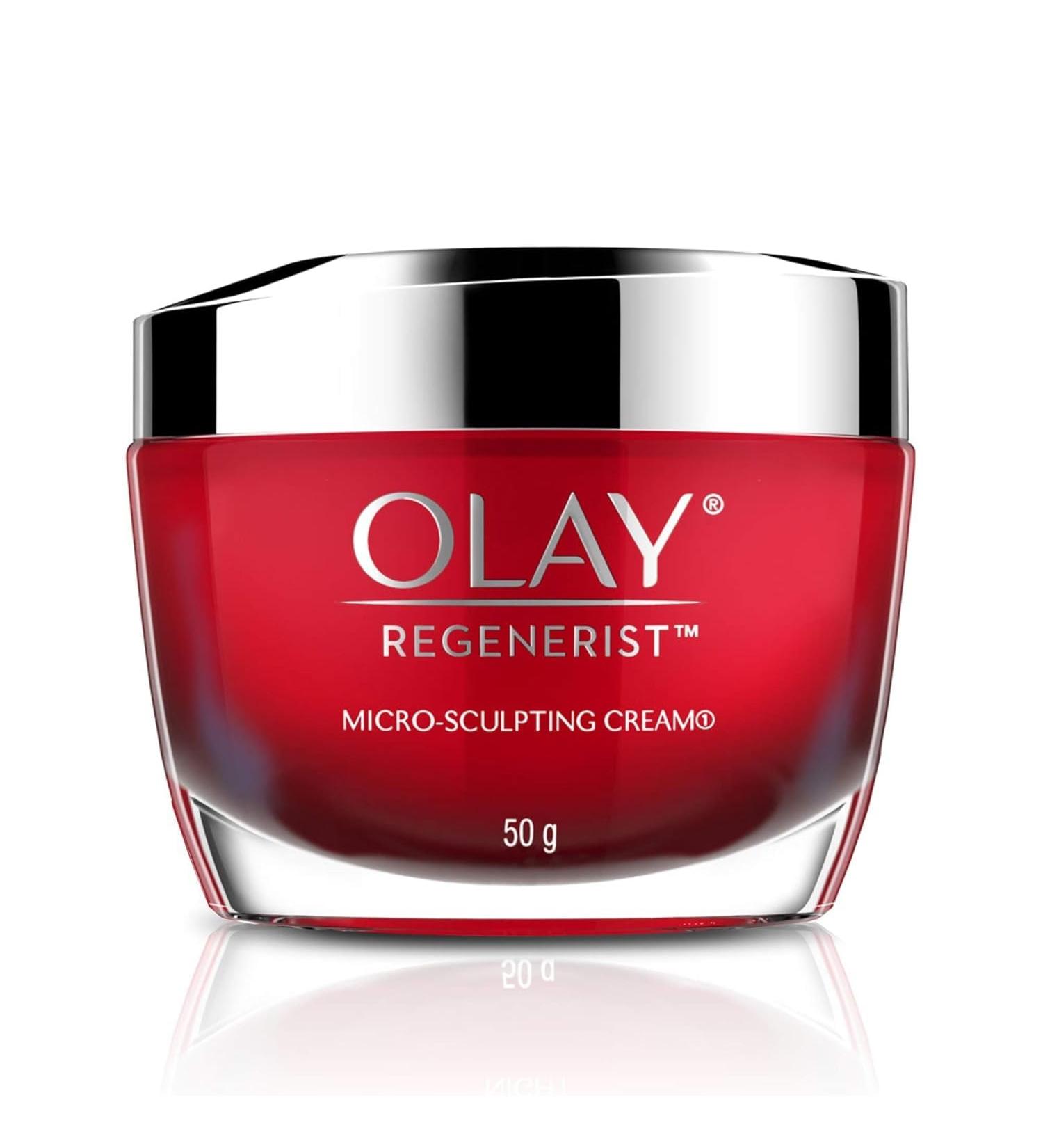 Olay Regenerist Microsculpting Day Cream 50g | Hydrate & Plump Skin with Hyaluronic Acid Niacinamide & Peptides | Ideal for All Skin Types - Buy Online on GoSupps.com