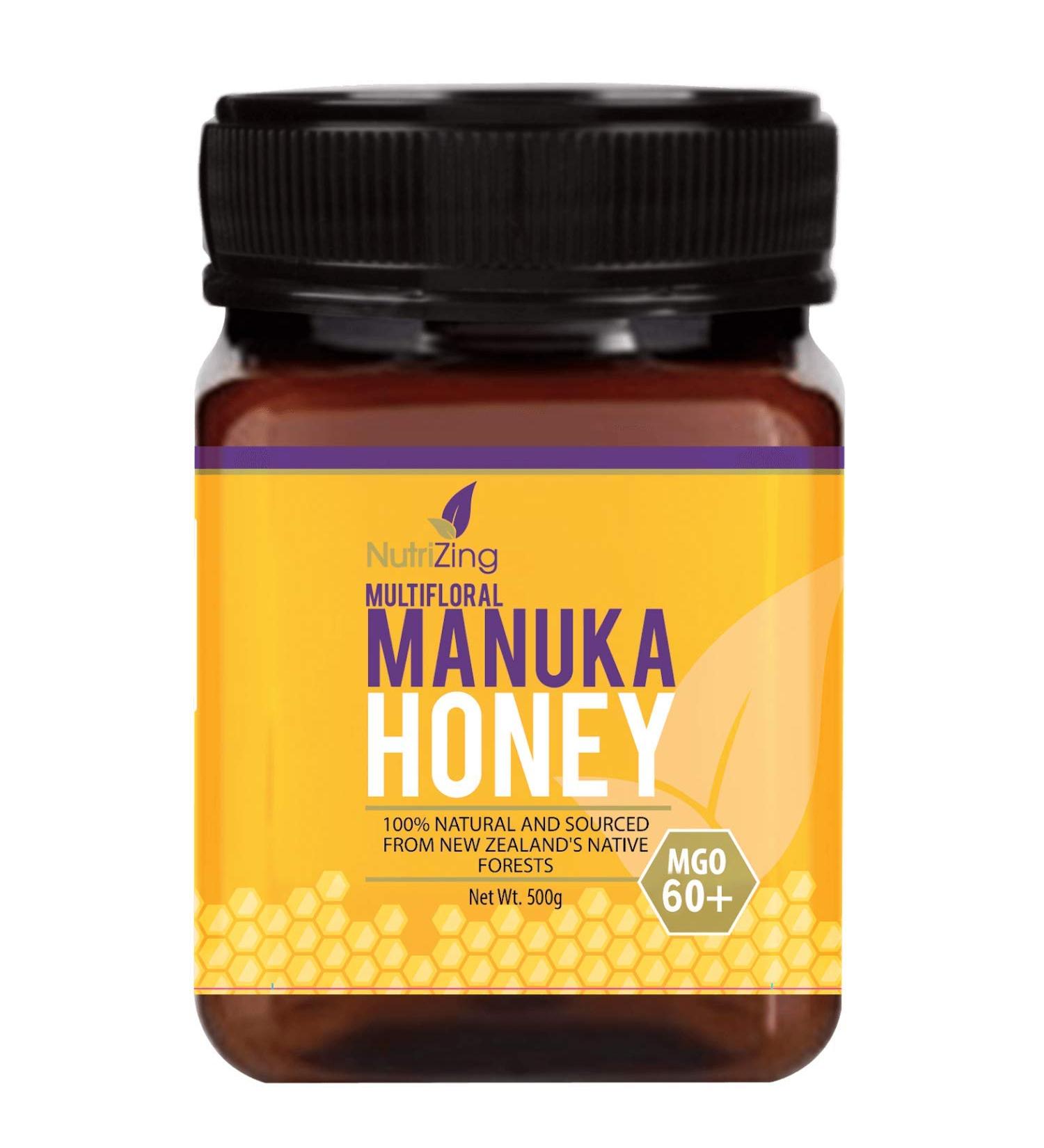 Award Winning Manuka Honey 60+ - From New Zealand - 100% Pure Thick & Creamy - 500g by NutriZing - Buy Online on GoSupps.com