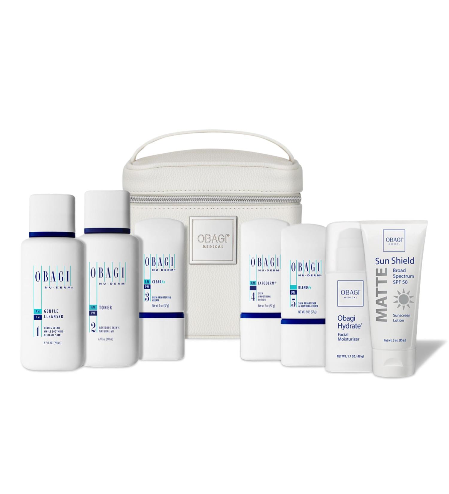 Obagi Nu-Derm Fx Skin Brightening System - 7-Step Skincare for Normal to Dry Skin | Even & Brighten Your Complexion - International Shipping Available - Buy Online on GoSupps.com