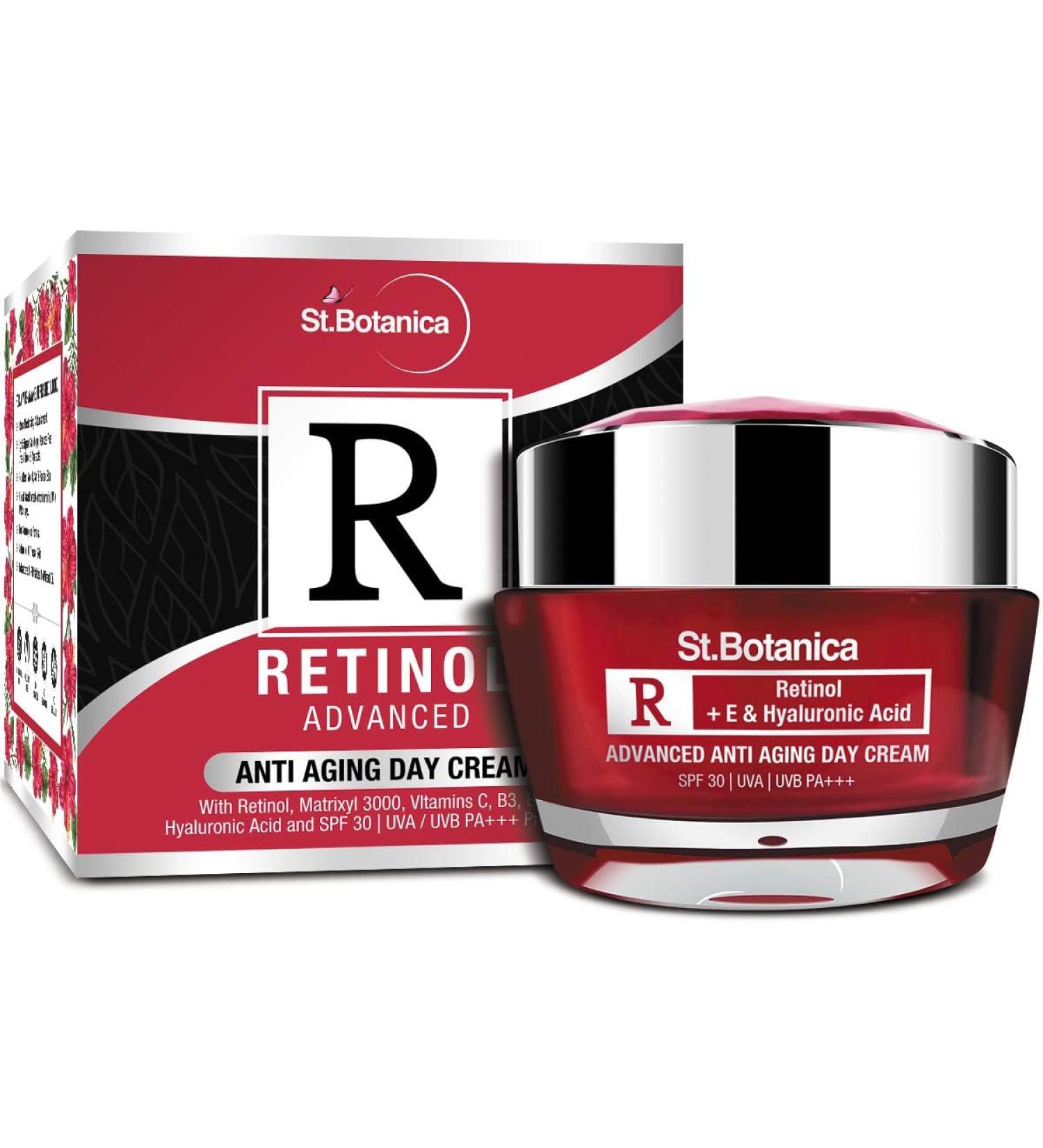 Anti-Aging Day Cream 50g | SPF 30 | UVA/UVB PA +++ | Infused with Retinol | Hydrates & Fights Signs of Aging | No Parabens & Sulphates | Vegan