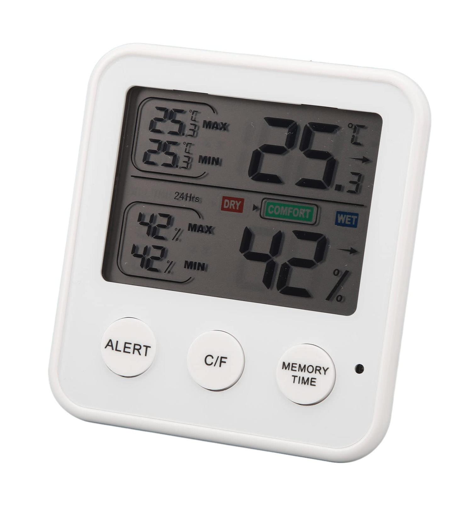 Buy High Accuracy Digital Thermometer Hygrometer - LCD Hygrothermograph for Home (White) | International Shipping Available - Buy Online on GoSupps.com
