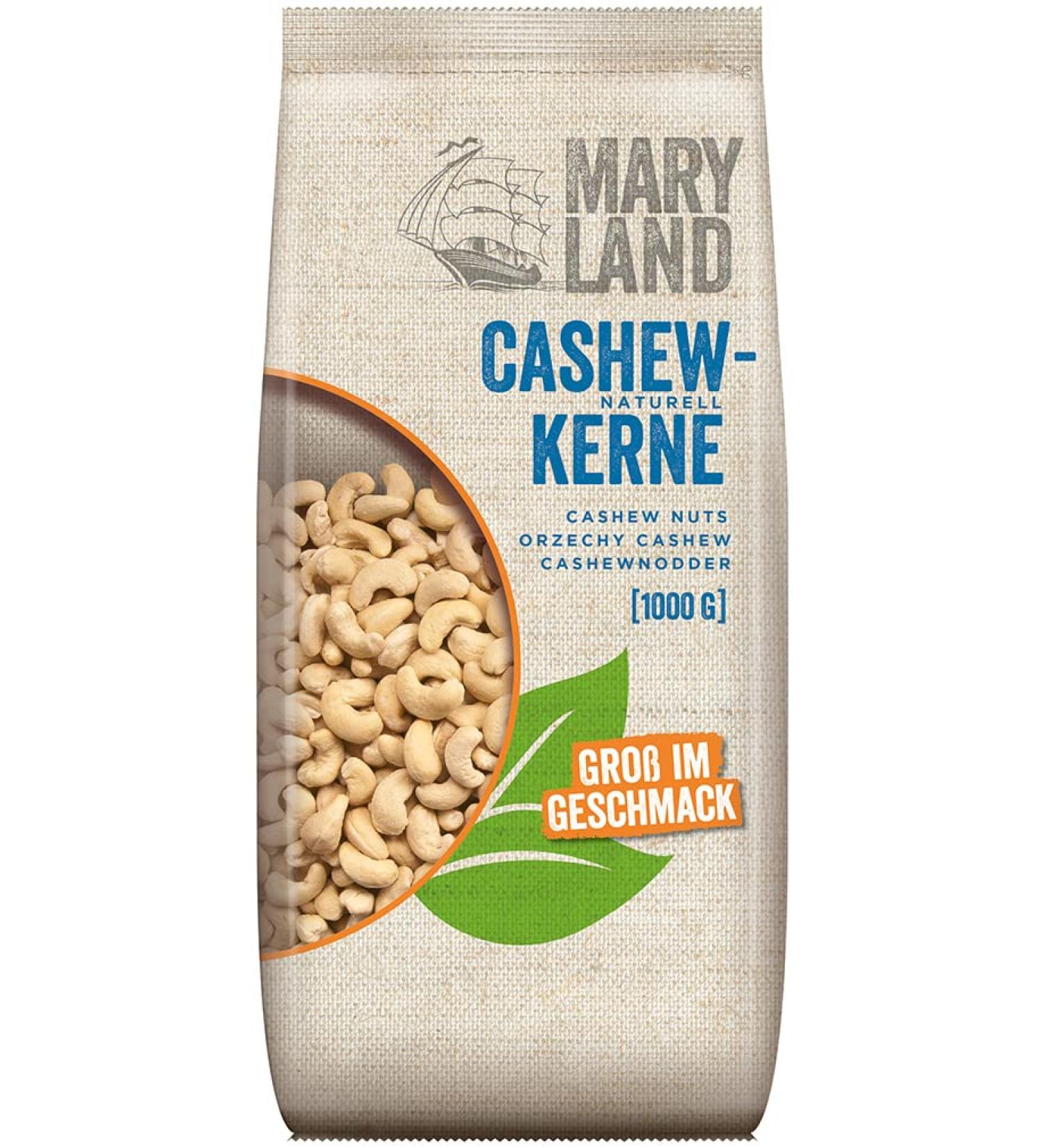 Maryland Cashew Kernels 1kg - Natural Vegan Additive-Free Snack | Buy Bulk Cashew Nuts Online - Buy Online on GoSupps.com