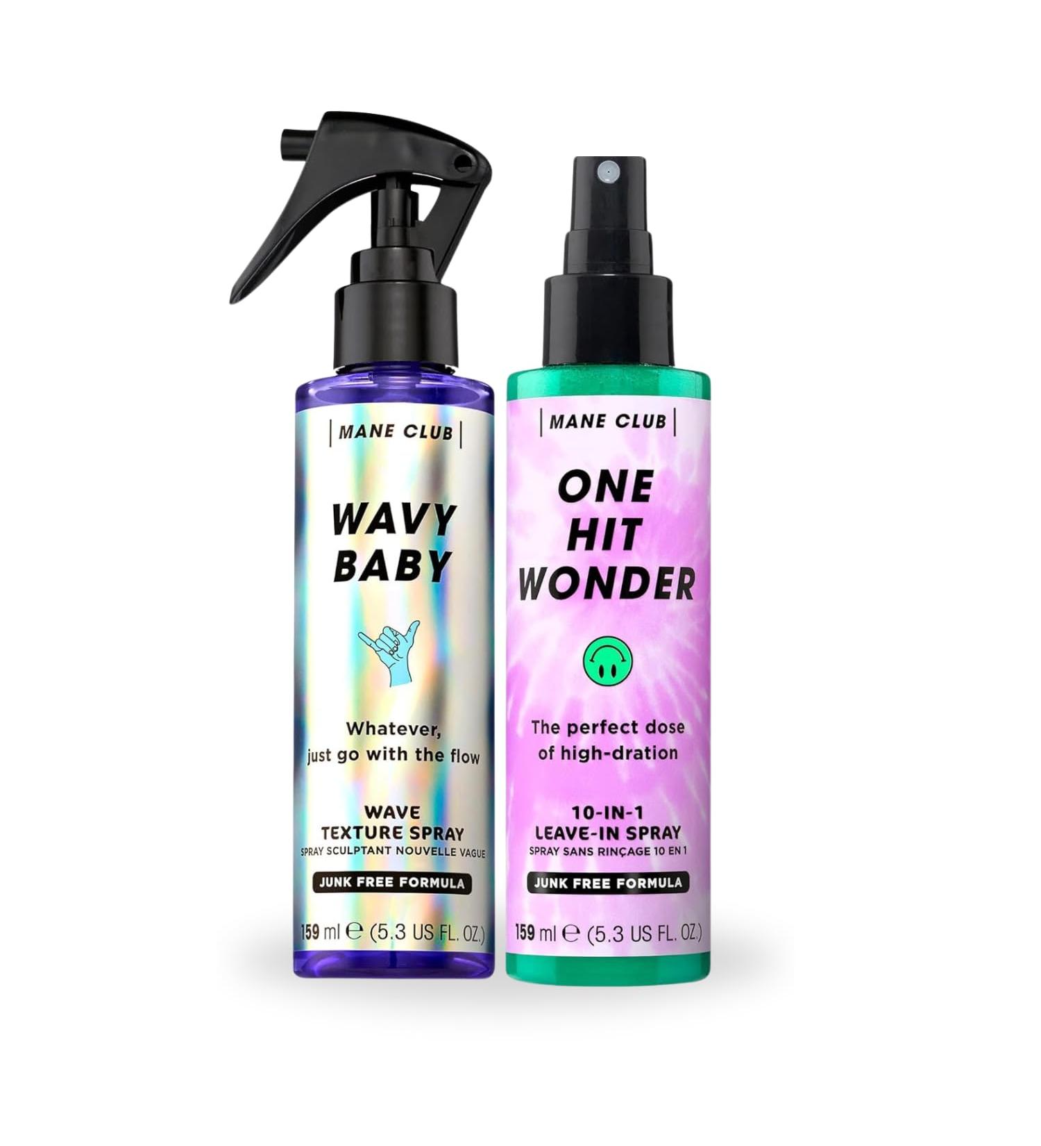 MANE CLUB 10-in-1 Leave-In Spray & Wavy Baby Wave Texture Spray Bundle - Vegan Cruelty-Free Sulfate-Free - Buy Online on GoSupps.com