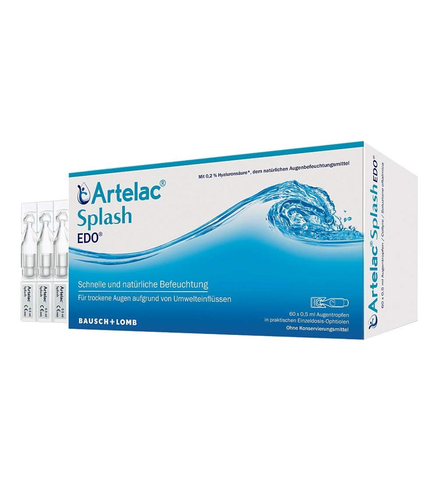 ARTELAC Splash EDO Eye Drops 60x0.5 ml - Hydrating Relief for Dry Eyes | Fast International Shipping - Buy Online on GoSupps.com