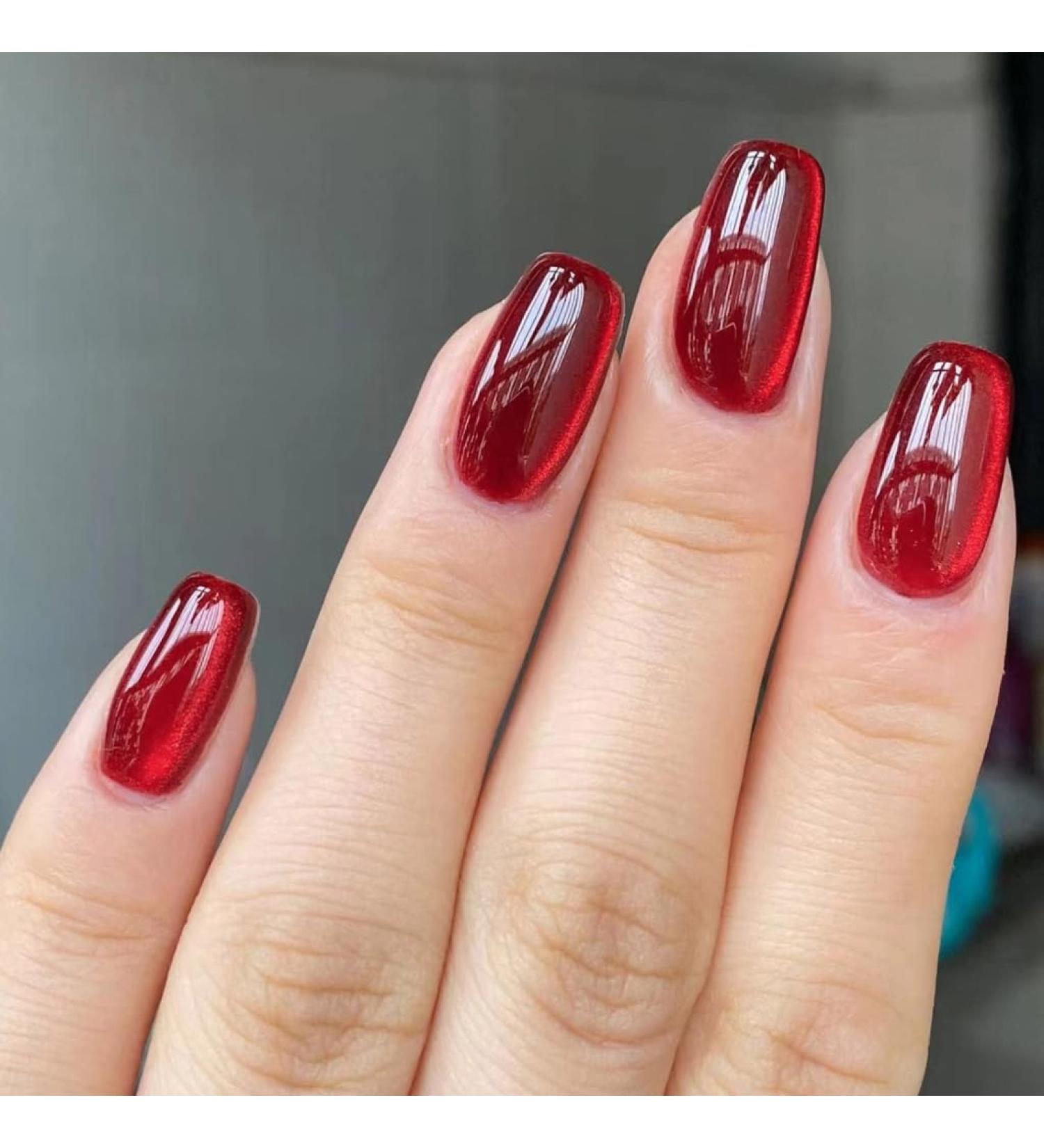 Ruarby Detachable False Nails Full Cover False Nails Medium Short False Nails Cat Eye Press on Nails Stick on Nails for Women JP3092 - Buy Online on GoSupps.com