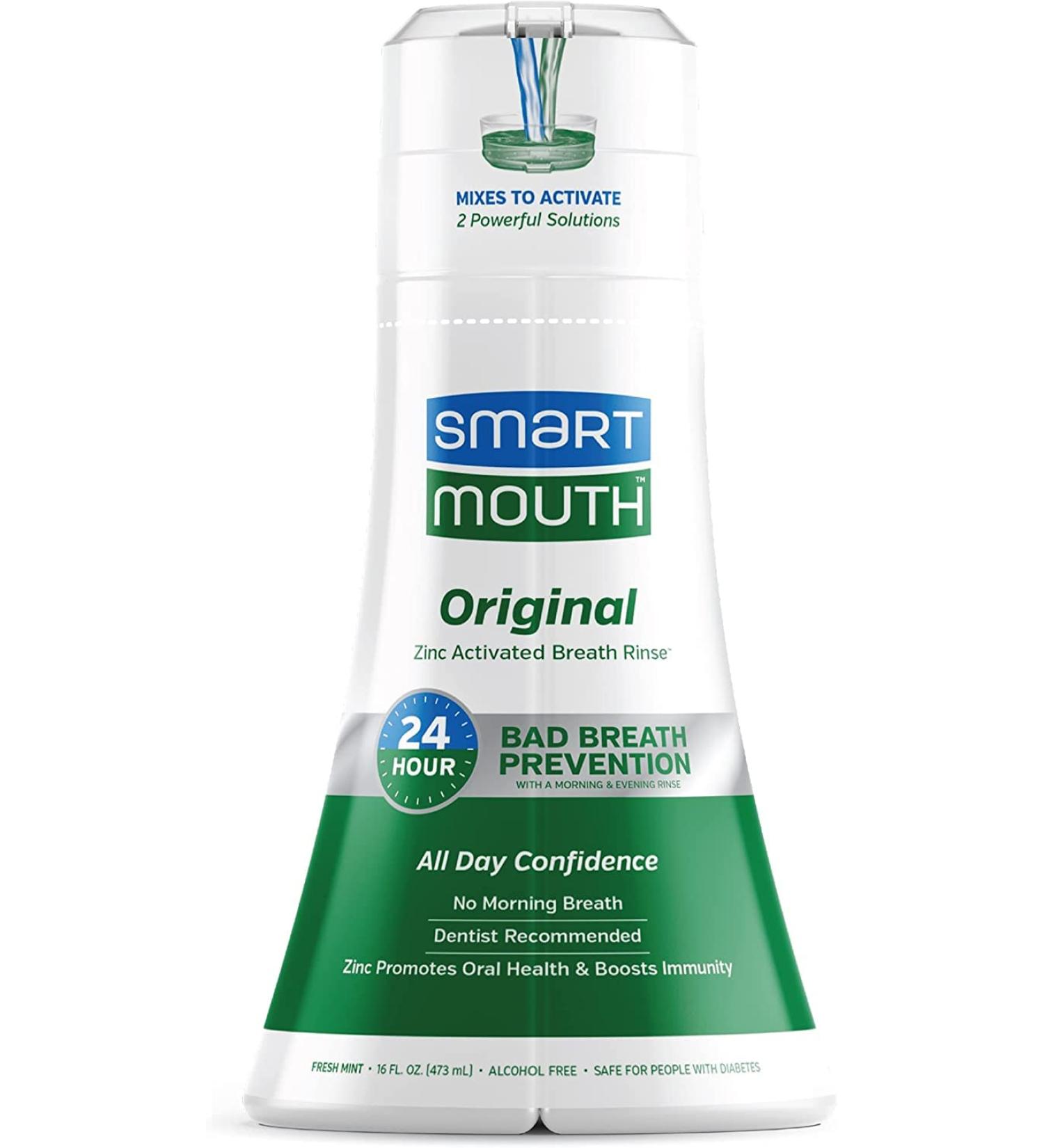SmartMouth Original Activated Mouthwash Clean Mint 16 oz - Pack of 4 - Buy Online on GoSupps.com