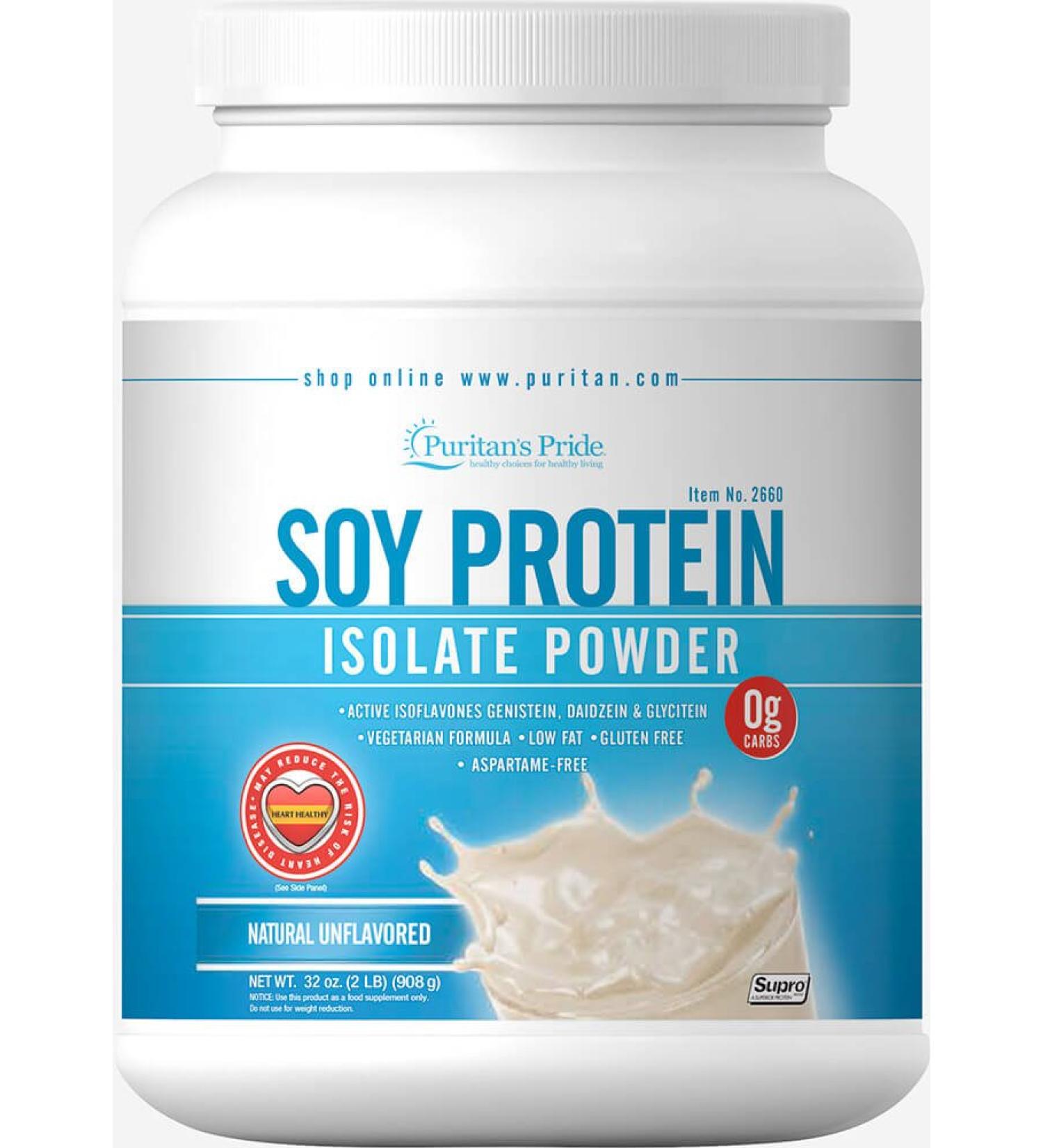 Puritan's Pride Soy Protein Isolate Powder Natural-32 oz Powder