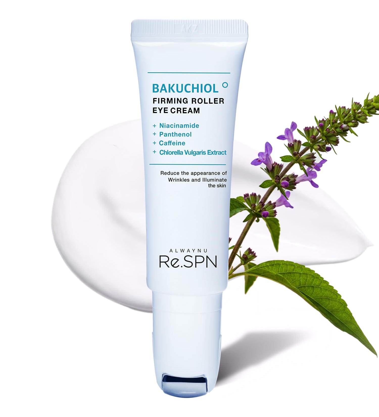 Re.SPN Bakuchiol Firming Eye Cream with Cooling Metal Roller Clinically Proven Moisturizing Eye Cream for Puffiness Wrinkles & Dark Circles | Vegan Fragrance-Free Korean Skincare (0.67 fl oz) Clear(Bakuchiol) - Buy Online on GoSupps.com