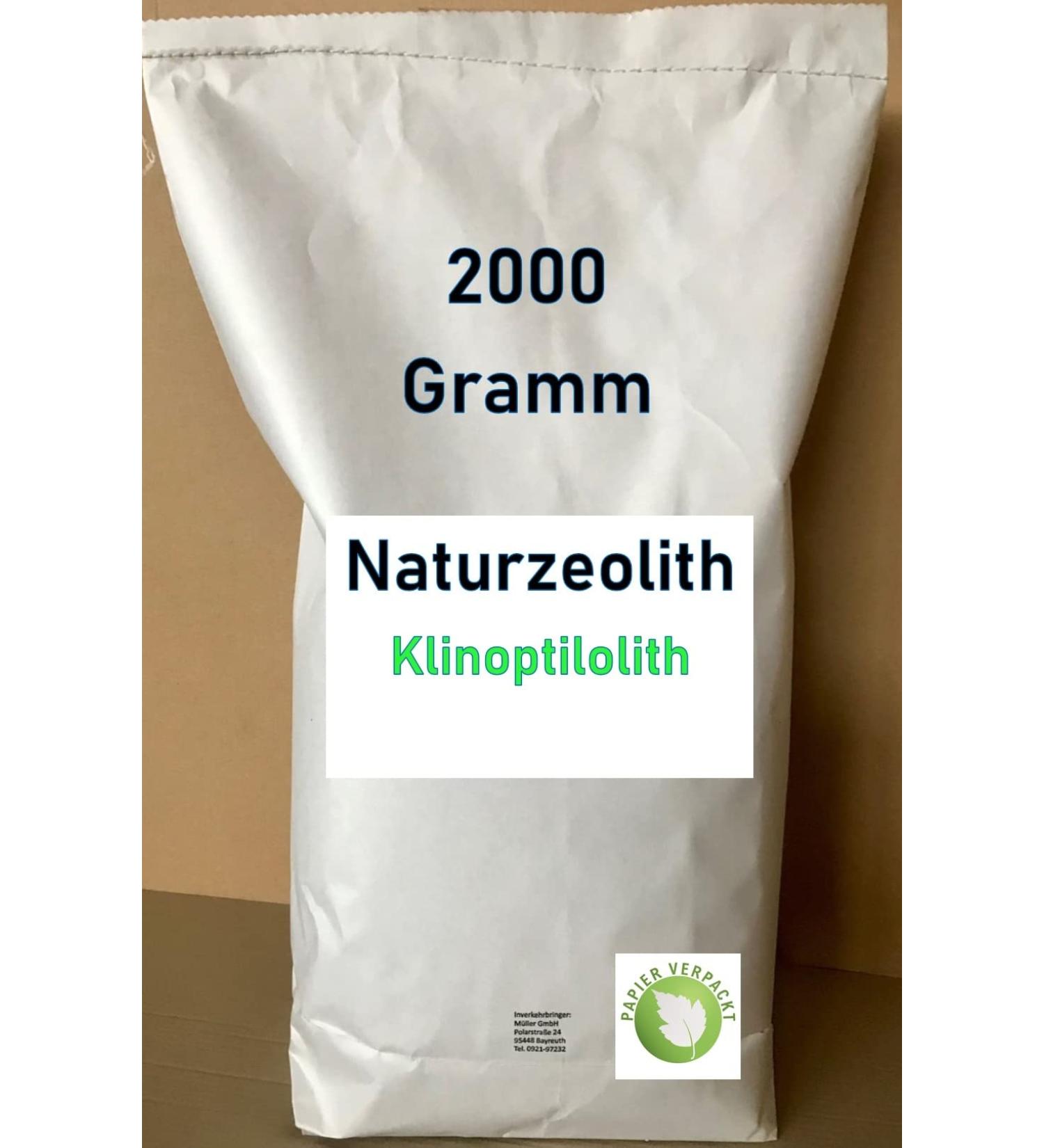Natural zeolite 2000 grams 2 kg zeolite powder flour horses 0-50 m very fine nutritional supplement for horses
