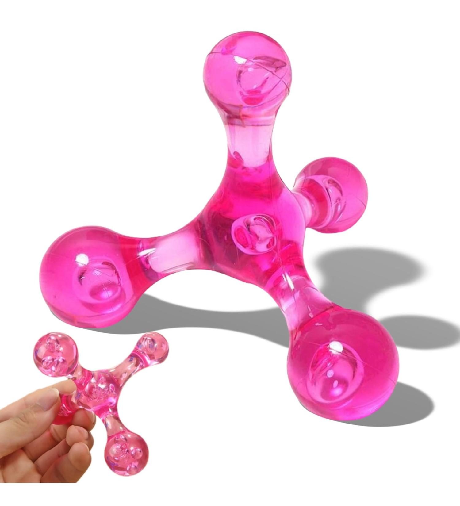 2-Piece Trigger Point Presser Massager Set | 4-Point Massage Roller & Hand Arch Device for Acupressure Relief | Manual Leg & Arm Massager in Pink - International Shipping Available - Buy Online on GoSupps.com